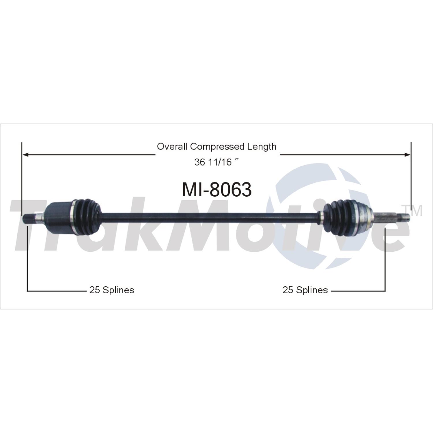 TrakMotive MI8063 - CV Axle Shaft TrakMotive MI8063 CV Axle Shaft product image 1 of 3