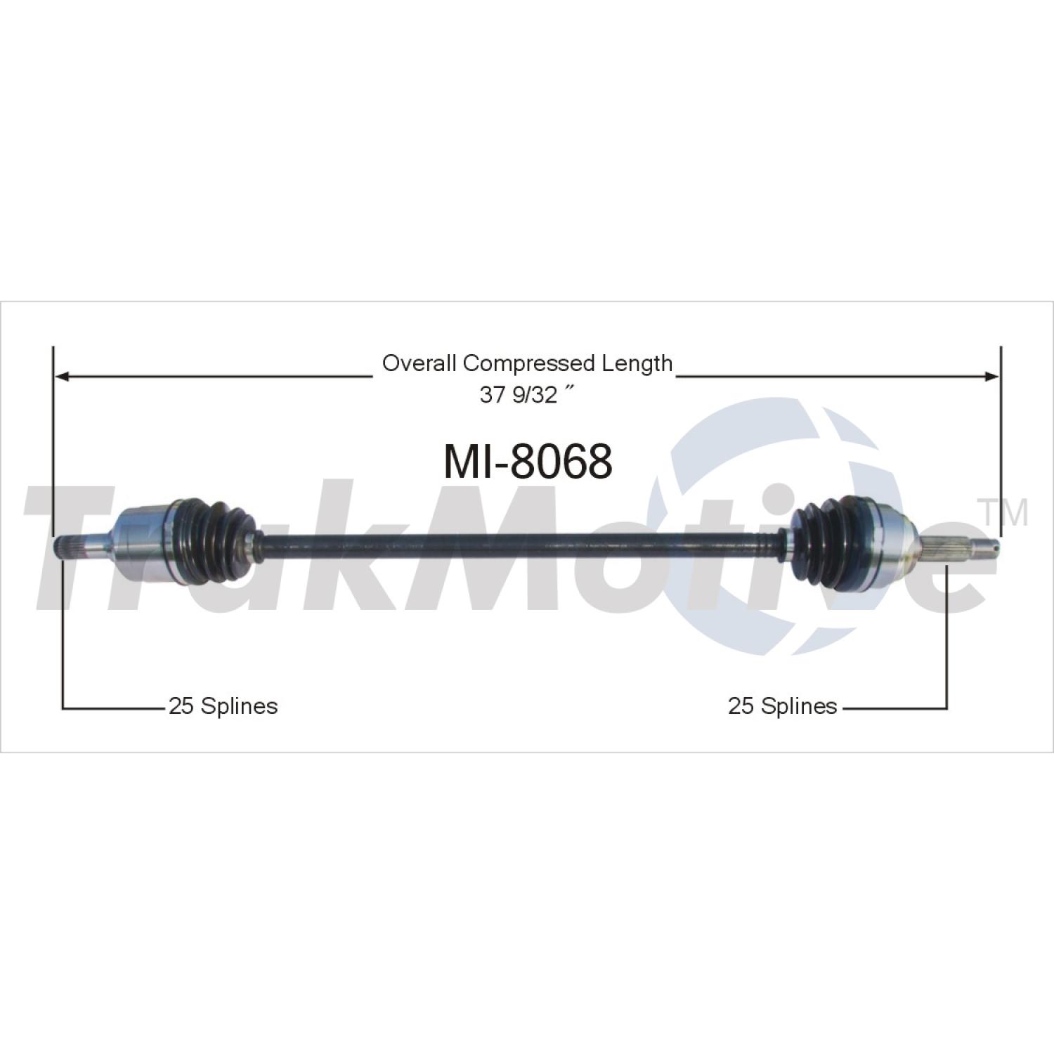 TrakMotive MI8068 - CV Axle Shaft TrakMotive MI8068 CV Axle Shaft product image 1 of 3