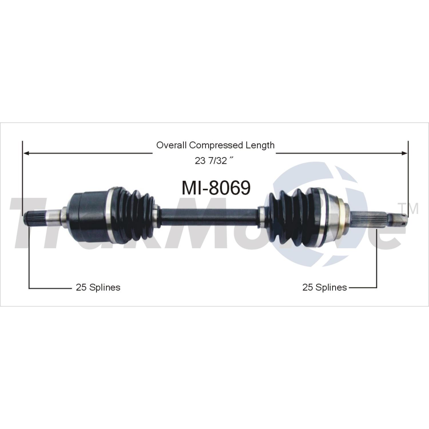 TrakMotive MI8069 - CV Axle Shaft TrakMotive MI8069 CV Axle Shaft product image 1 of 3