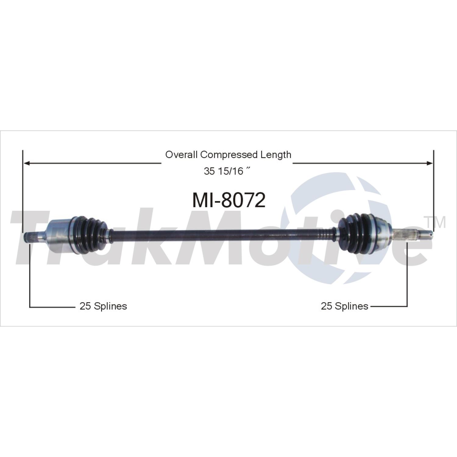 TrakMotive MI8072 - CV Axle Shaft TrakMotive MI8072 CV Axle Shaft product image 1 of 3