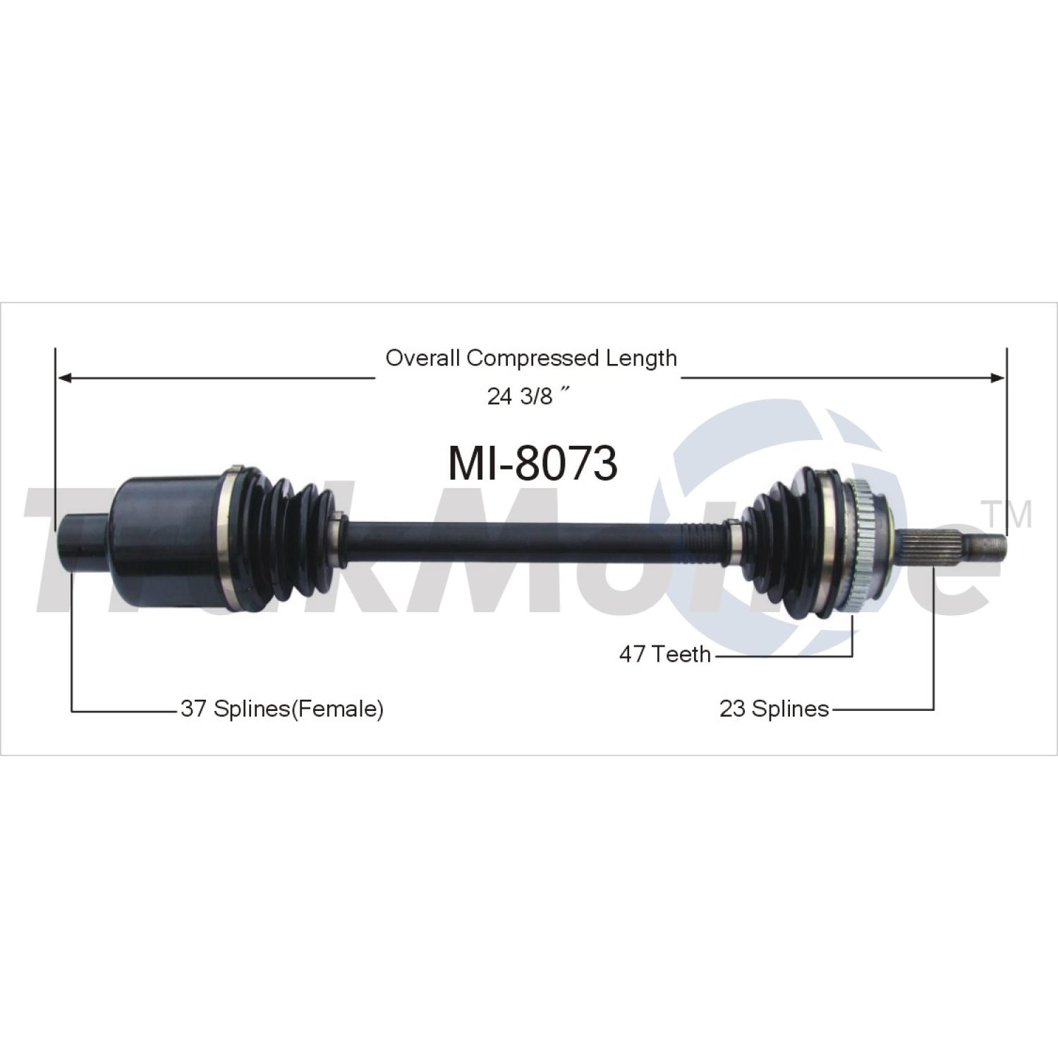 TrakMotive MI8073 - CV Axle Shaft TrakMotive MI8073 CV Axle Shaft product image 1 of 3