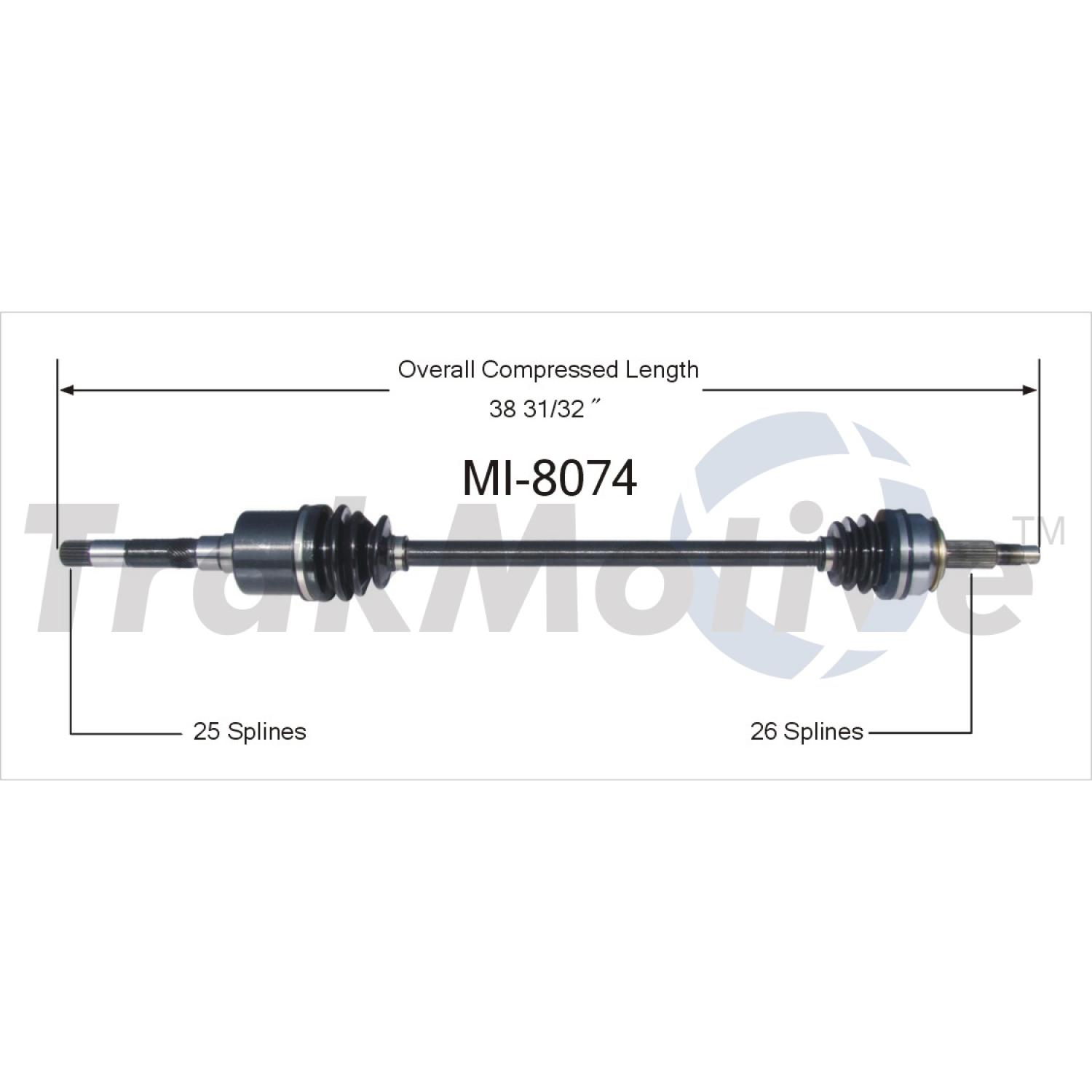 TrakMotive MI8074 - CV Axle Shaft TrakMotive MI8074 CV Axle Shaft product image 1 of 3