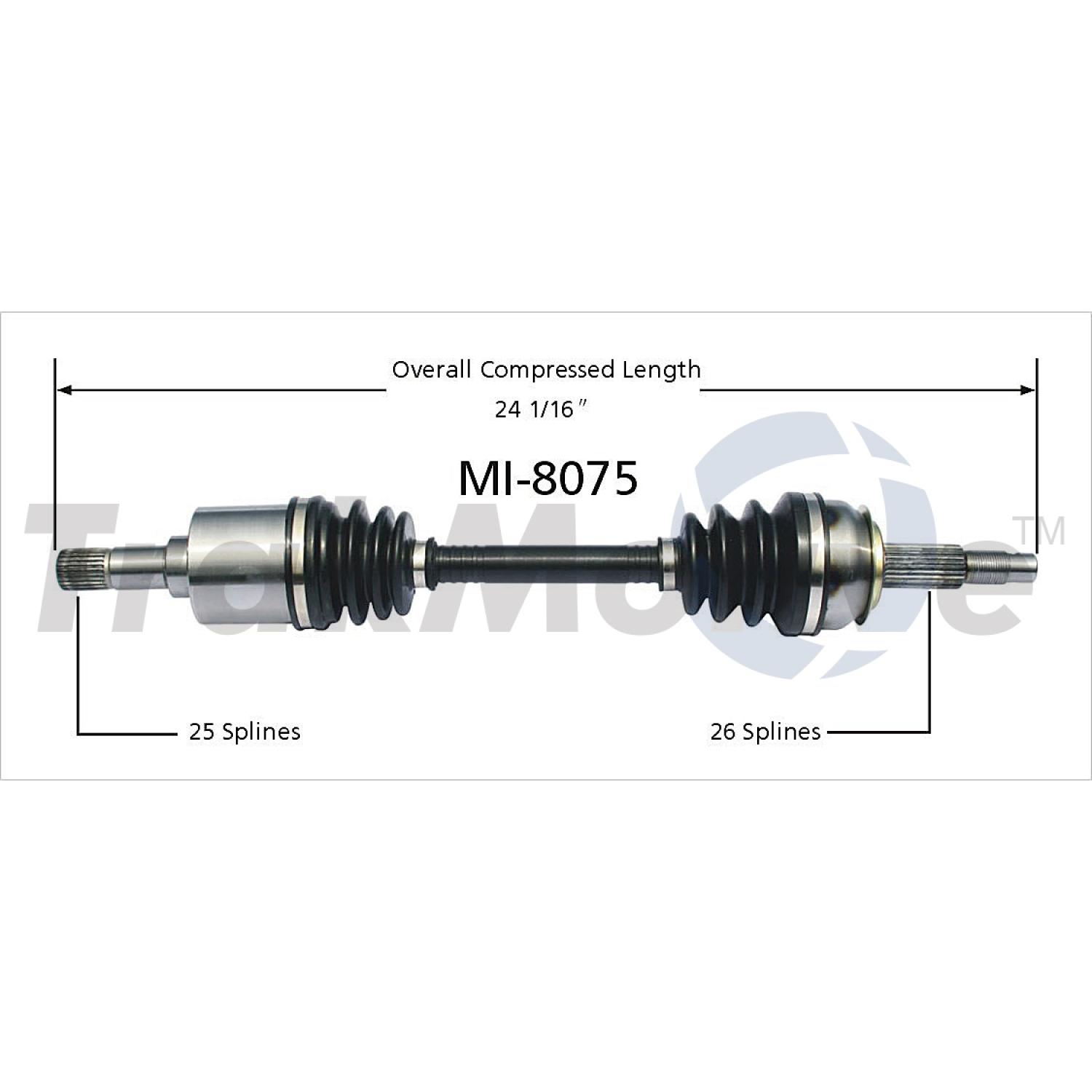 TrakMotive MI8075 - CV Axle Shaft TrakMotive MI8075 CV Axle Shaft product image 1 of 3