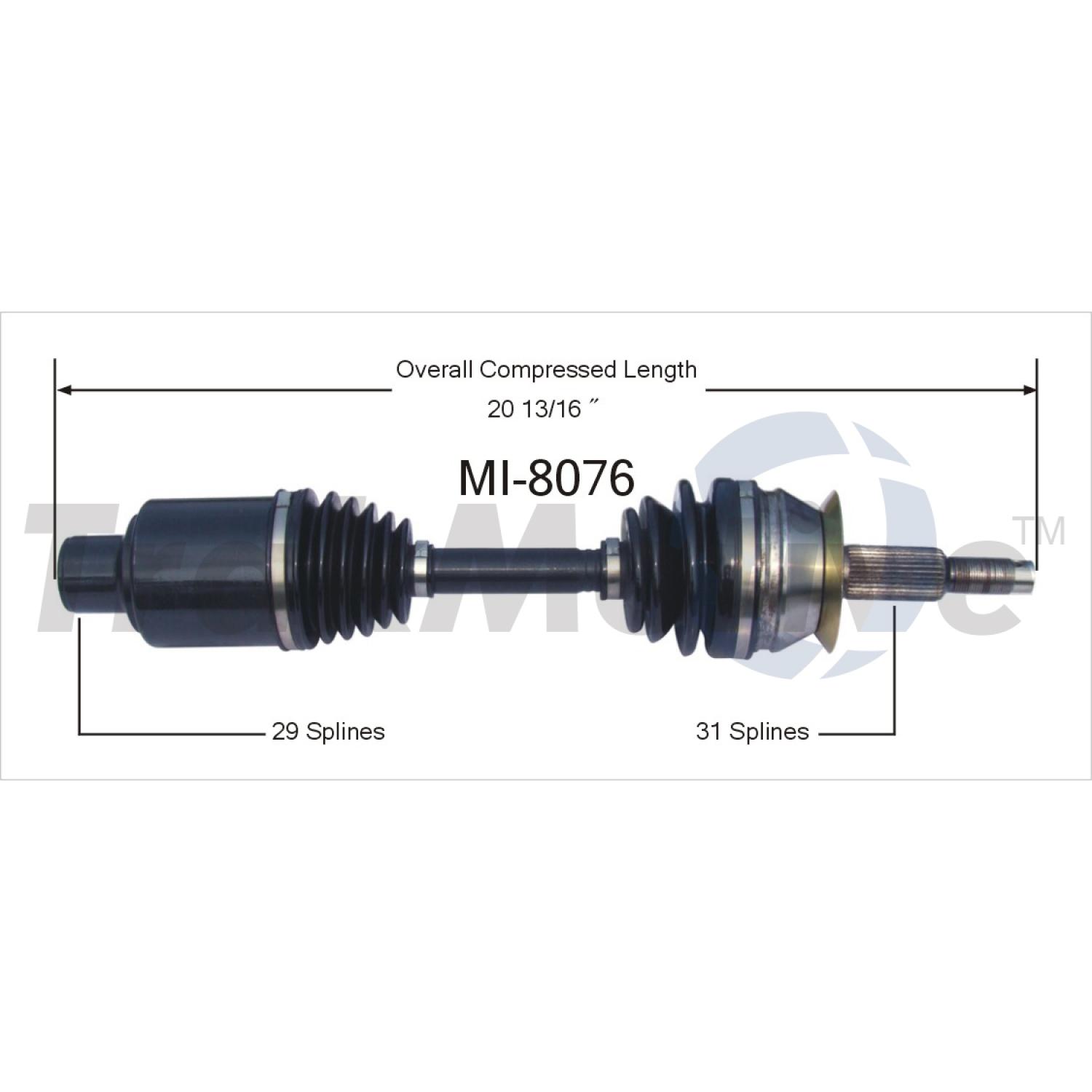TrakMotive MI8076 - CV Axle Shaft TrakMotive MI8076 CV Axle Shaft product image 1 of 3