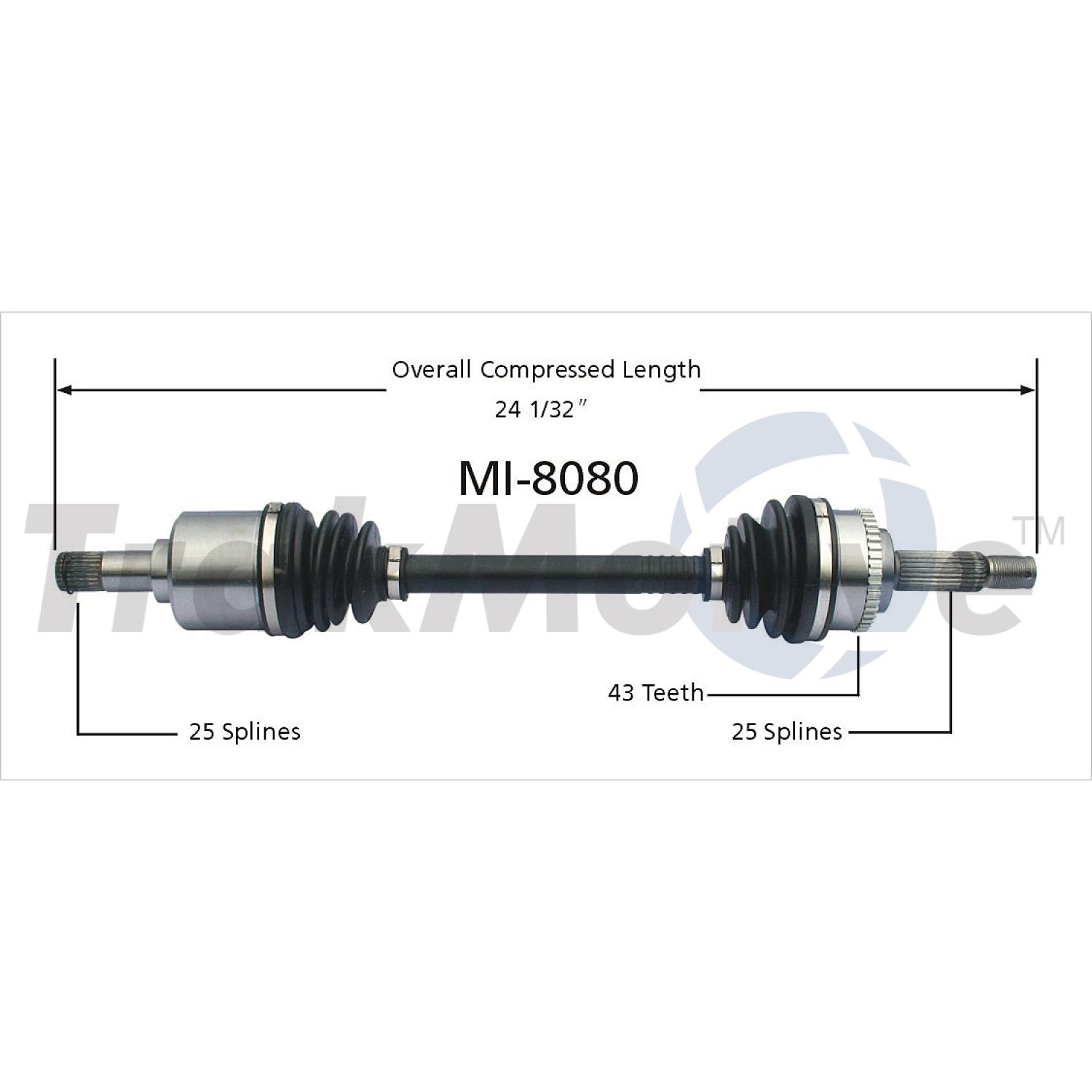 TrakMotive MI8080 - CV Axle Shaft TrakMotive MI8080 CV Axle Shaft product image 1 of 3
