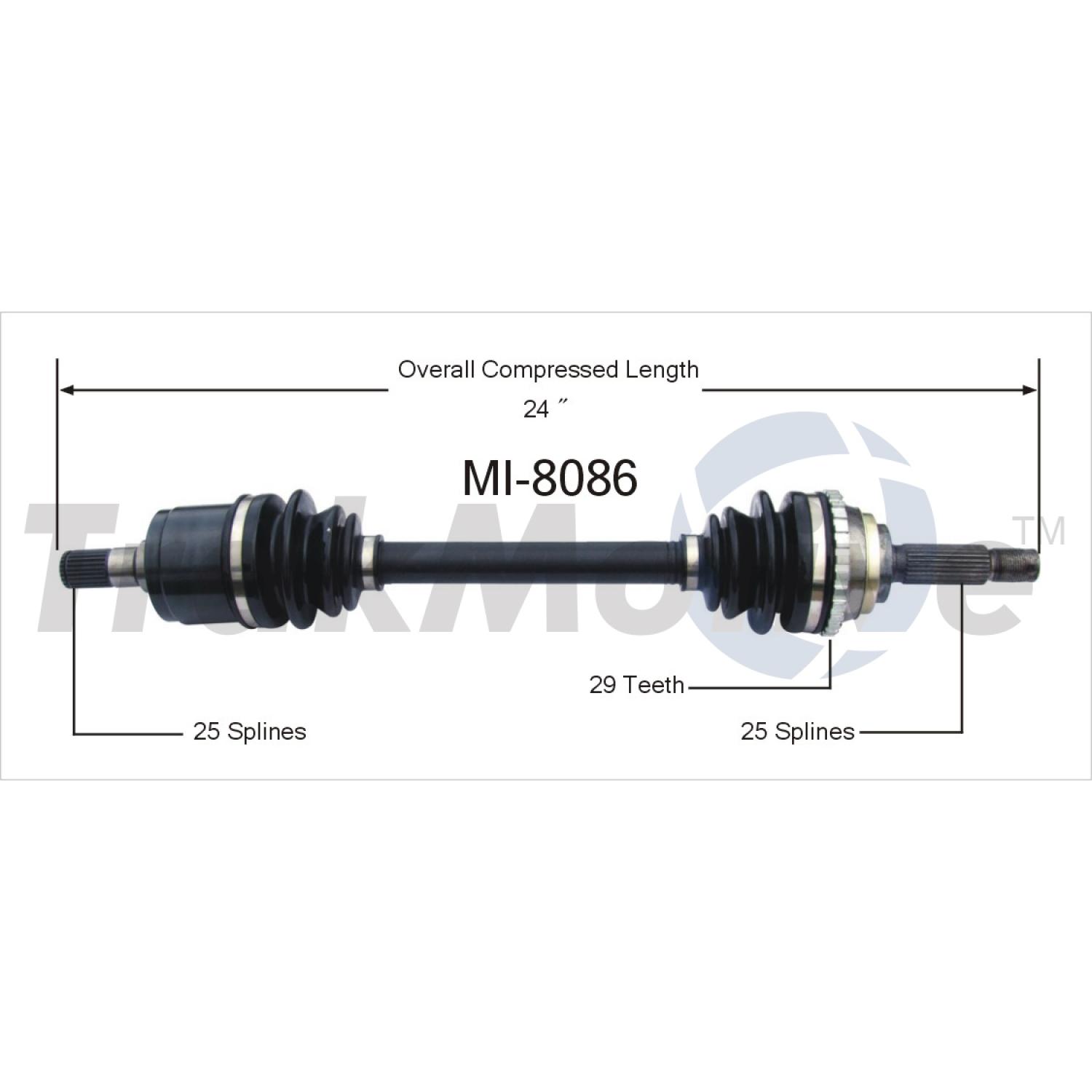 TrakMotive MI8086 - CV Axle Shaft TrakMotive MI8086 CV Axle Shaft product image 1 of 3