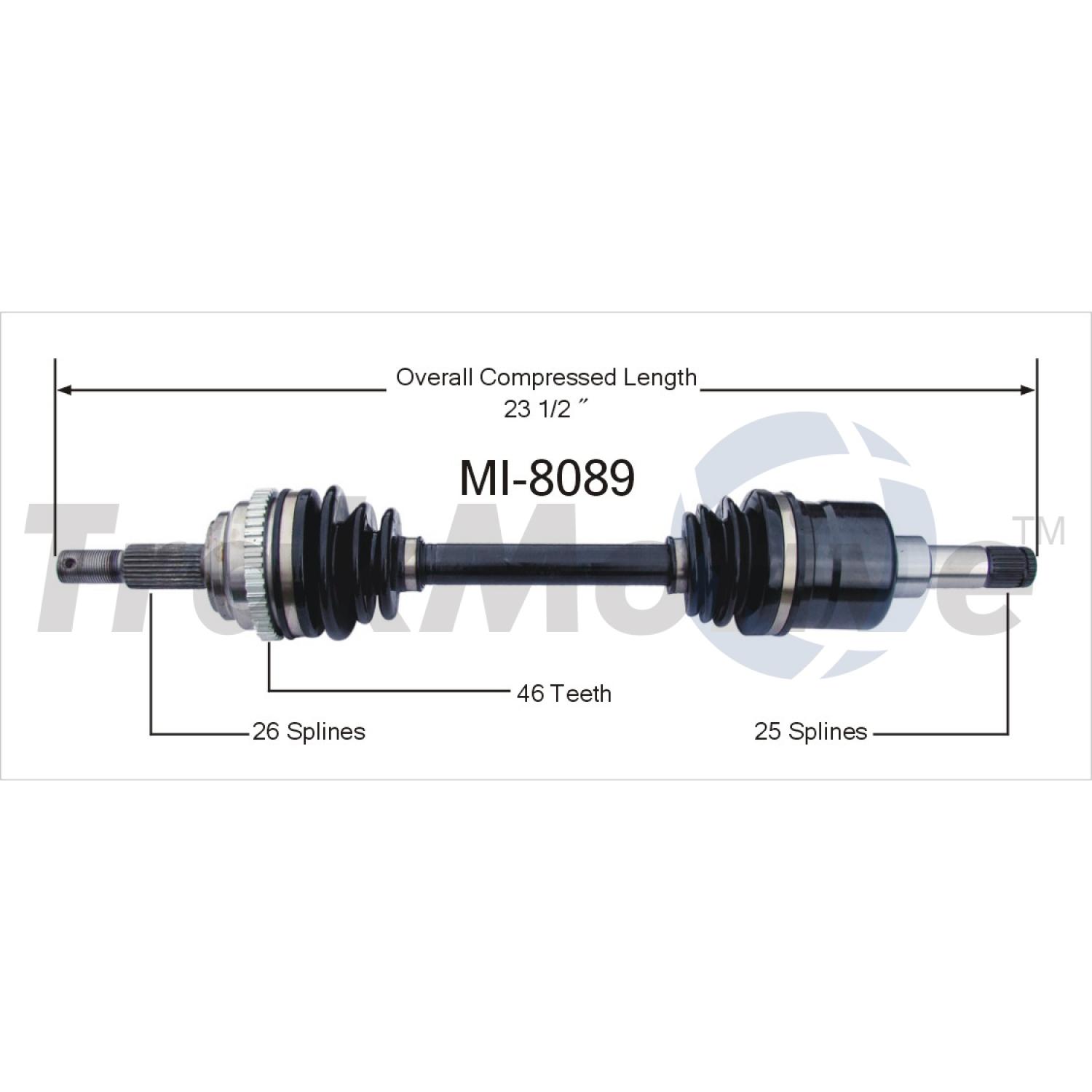 TrakMotive MI8089 - CV Axle Shaft TrakMotive MI8089 CV Axle Shaft product image 1 of 3