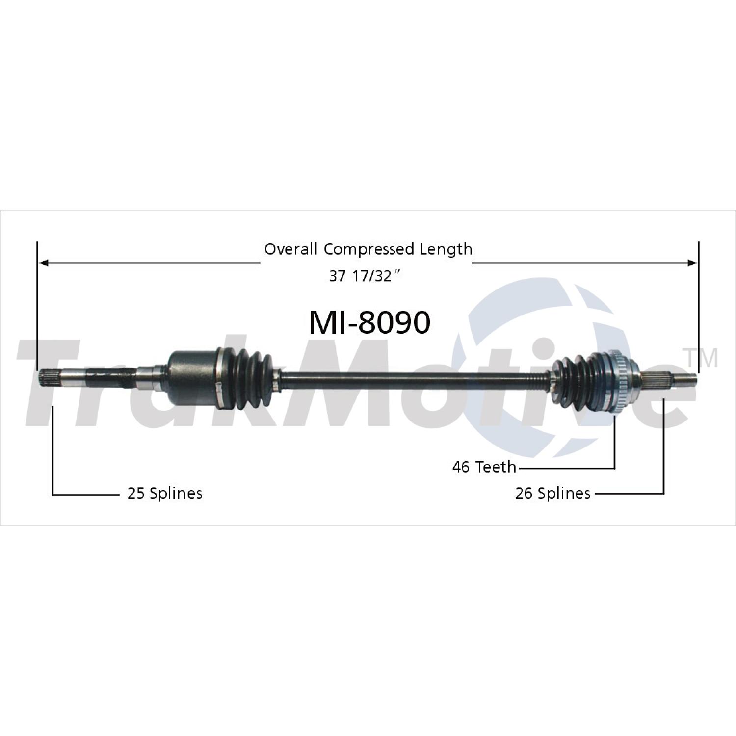 TrakMotive MI8090 - CV Axle Shaft TrakMotive MI8090 CV Axle Shaft product image 1 of 3