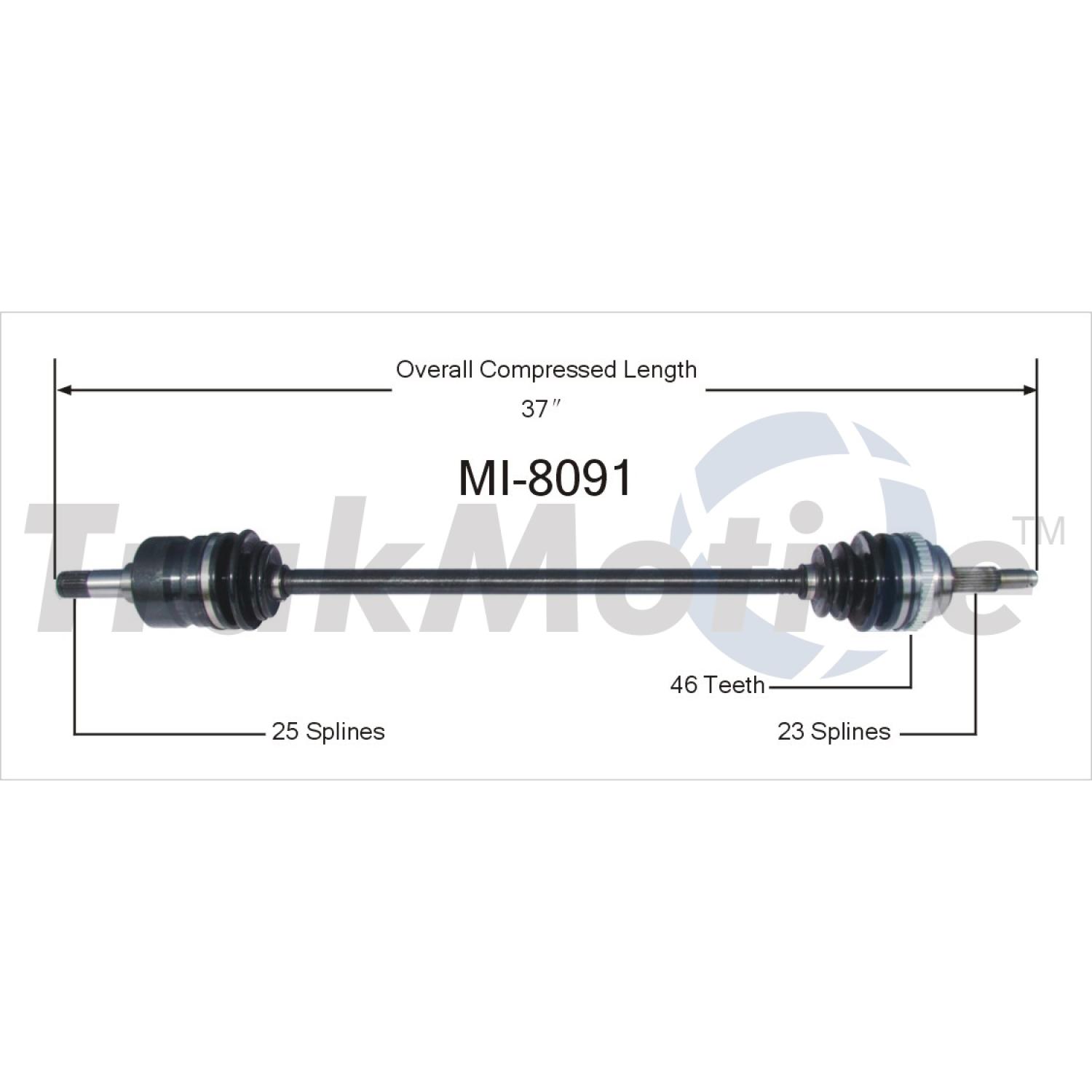 TrakMotive MI8091 - CV Axle Shaft TrakMotive MI8091 CV Axle Shaft product image 1 of 3