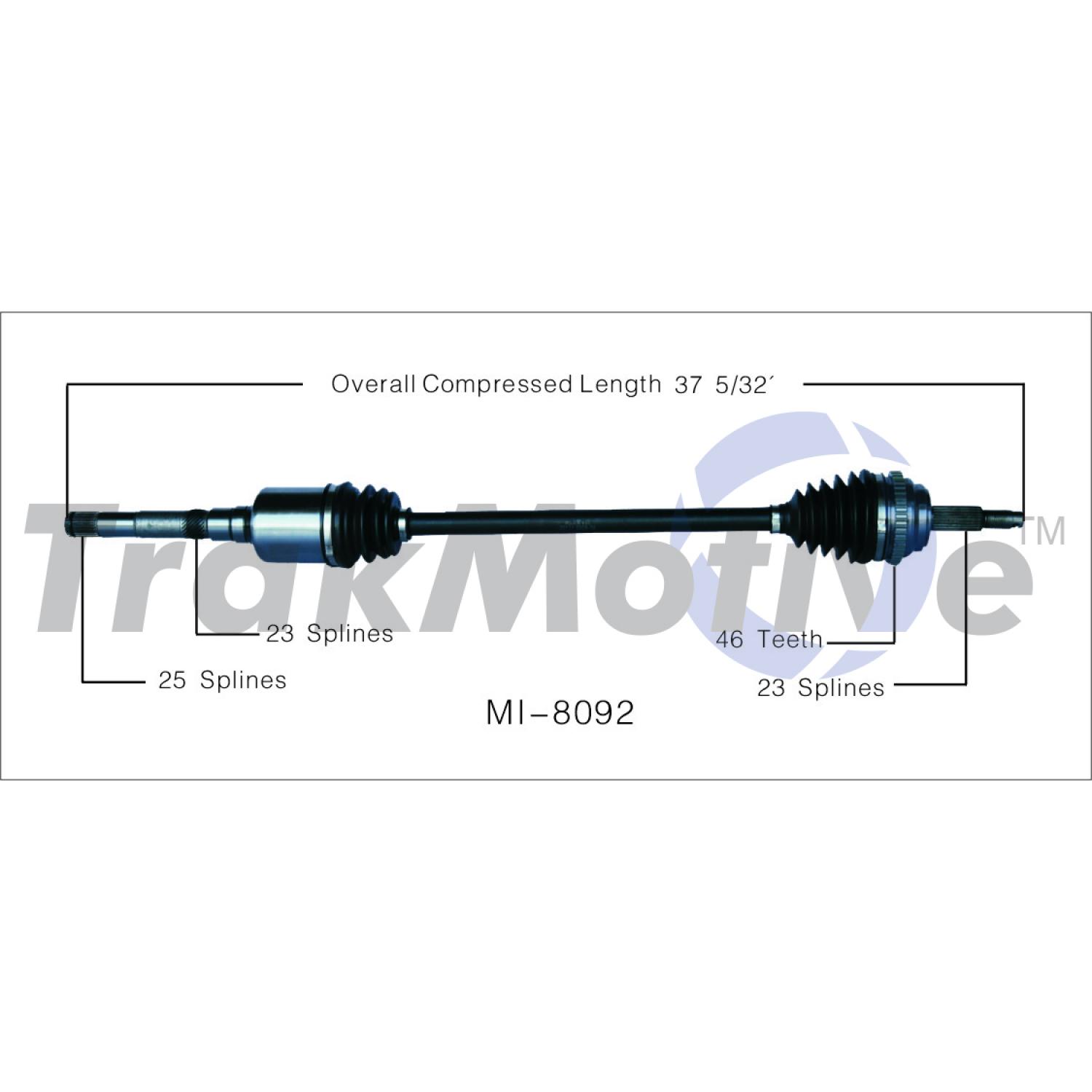 TrakMotive MI8092 - CV Axle Shaft TrakMotive MI8092 CV Axle Shaft product image 1 of 3