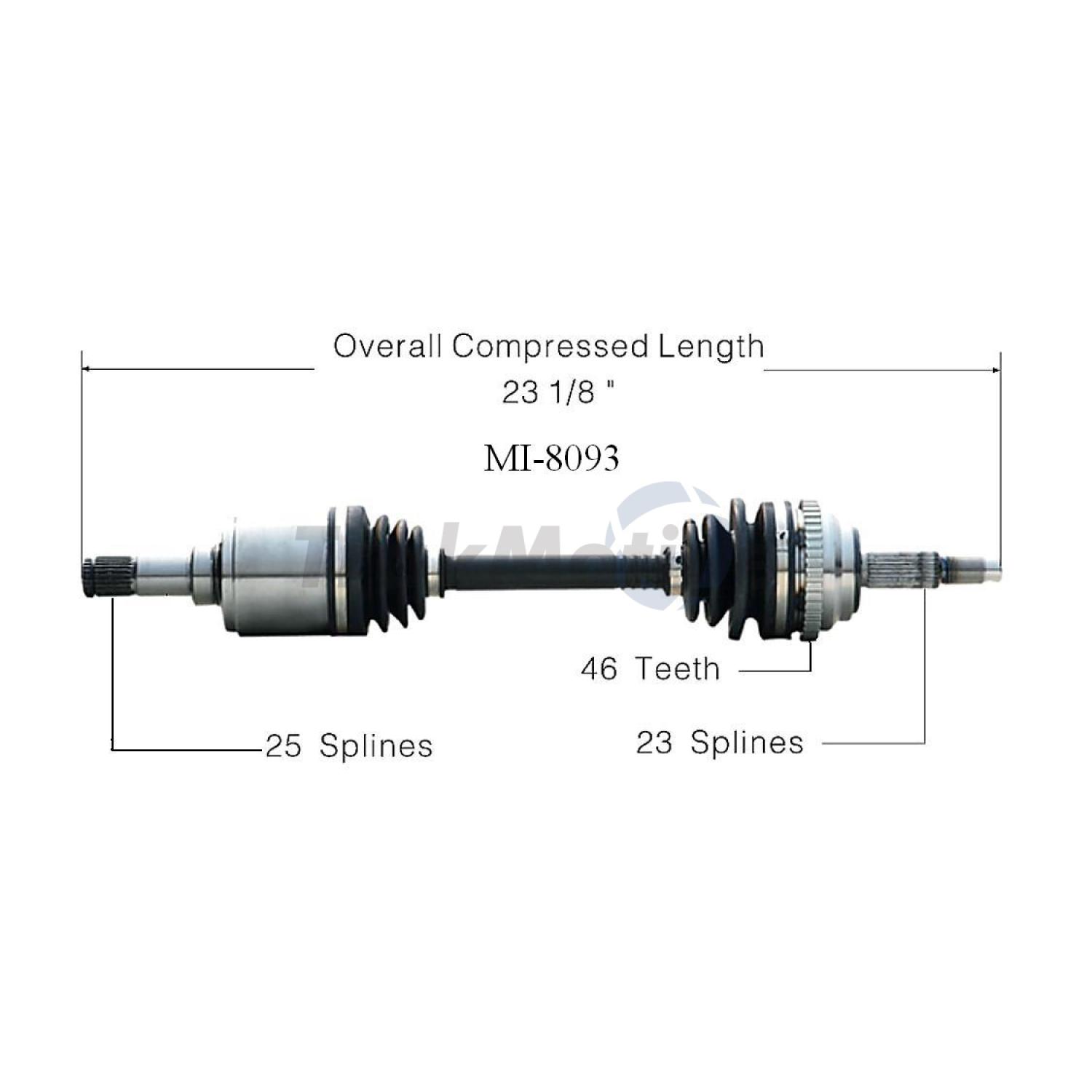 TrakMotive MI8093 - CV Axle Shaft TrakMotive MI8093 CV Axle Shaft product image 1 of 3