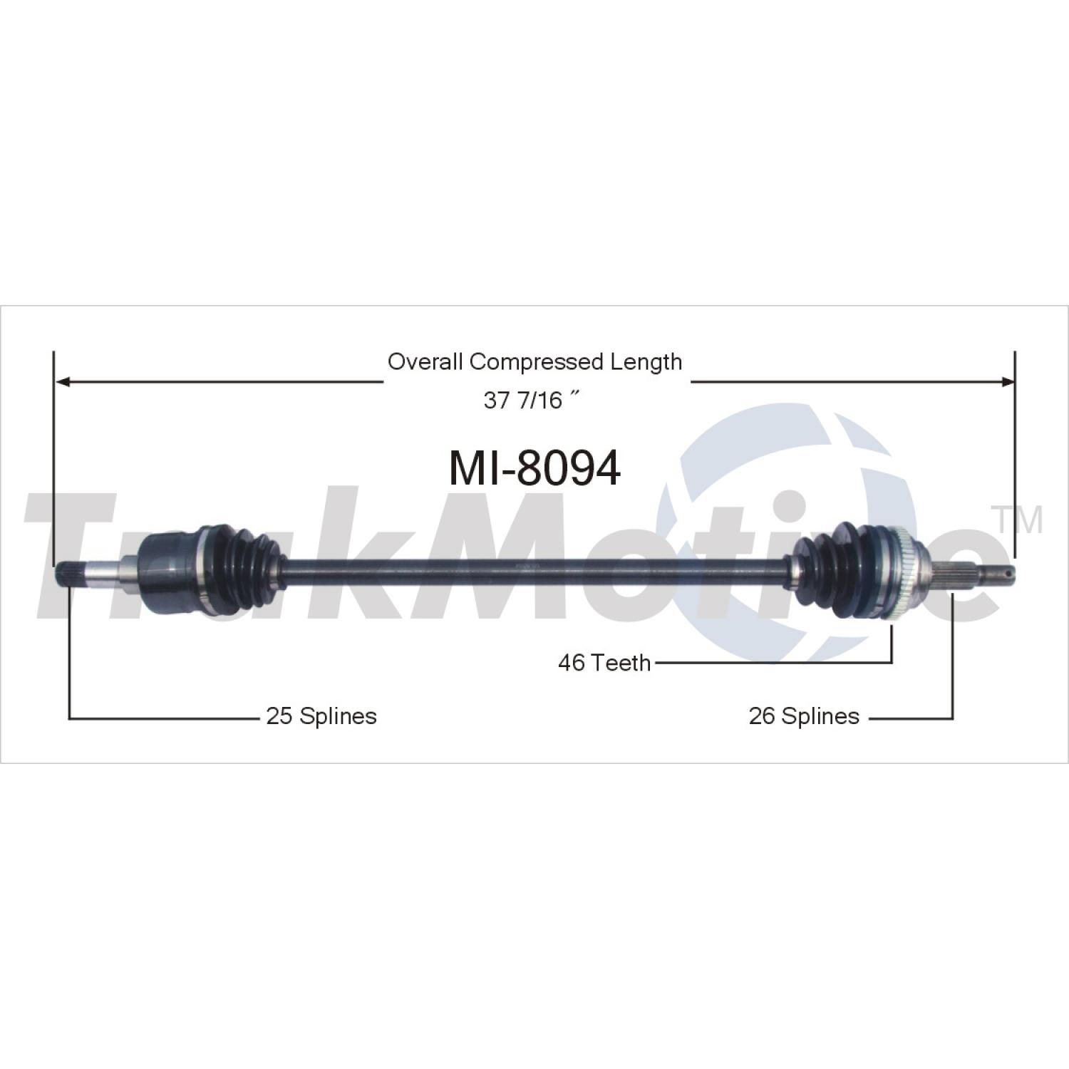 TrakMotive MI8094 - CV Axle Shaft TrakMotive MI8094 CV Axle Shaft product image 1 of 3