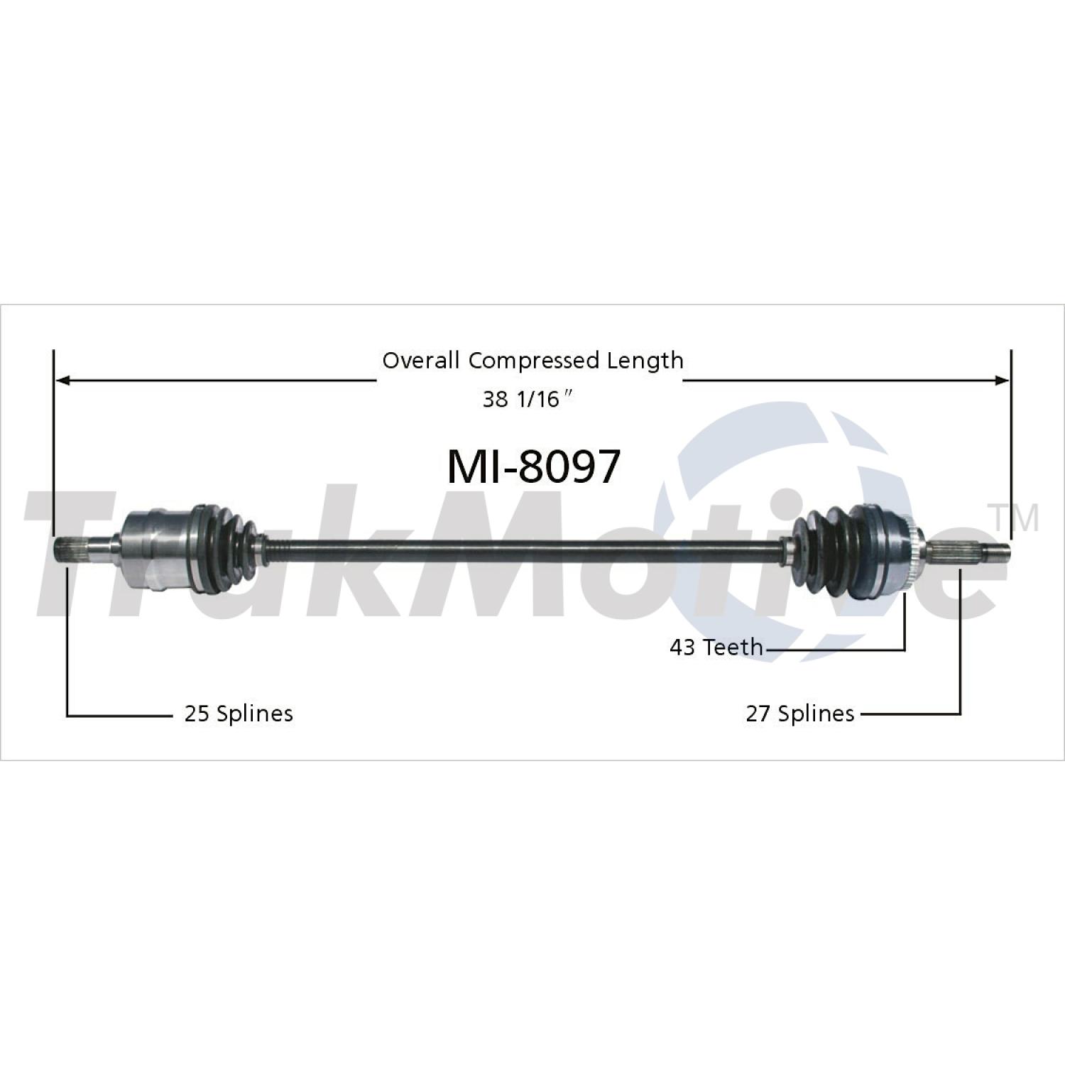 TrakMotive MI8097 - CV Axle Shaft TrakMotive MI8097 CV Axle Shaft product image 1 of 3
