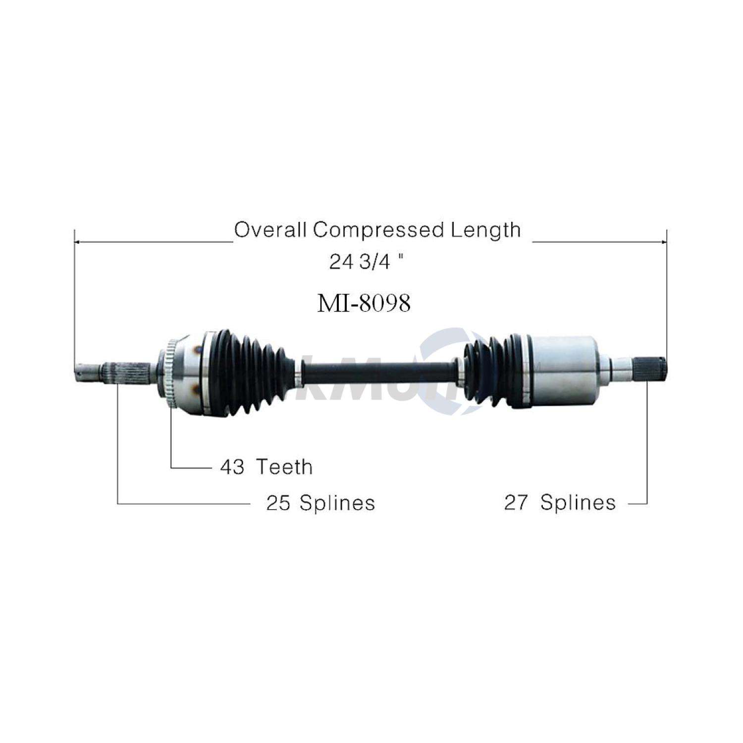TrakMotive MI8098 - CV Axle Shaft TrakMotive MI8098 CV Axle Shaft product image 1 of 3