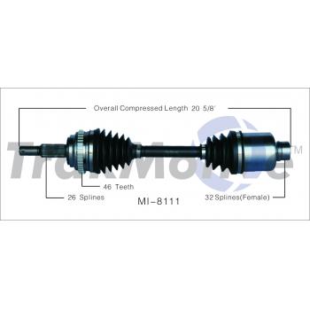 TrakMotive MI8111 CV Axle Shaft product image 1 of 3