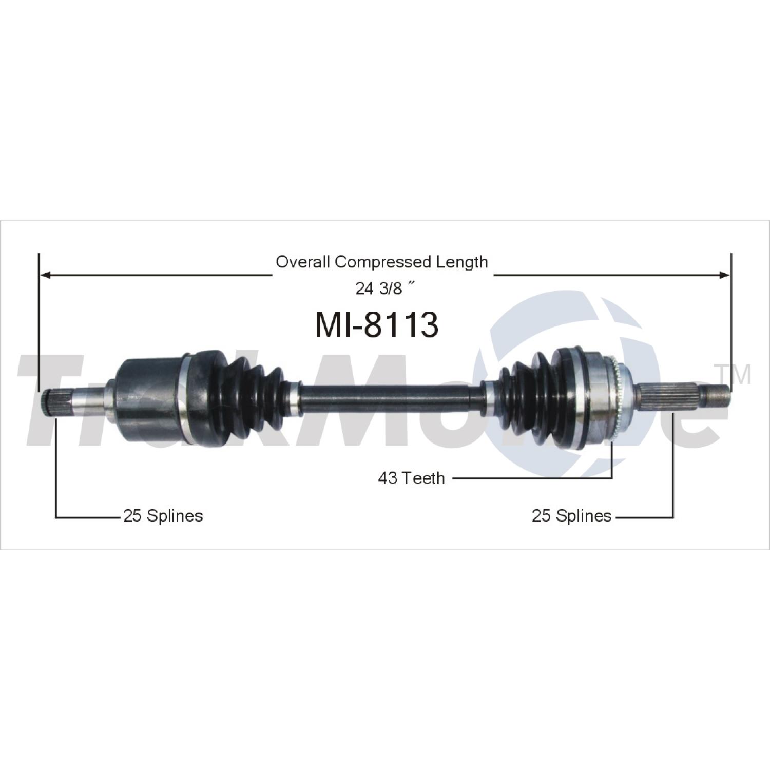 TrakMotive MI8113 - CV Axle Shaft TrakMotive MI8113 CV Axle Shaft product image 1 of 3