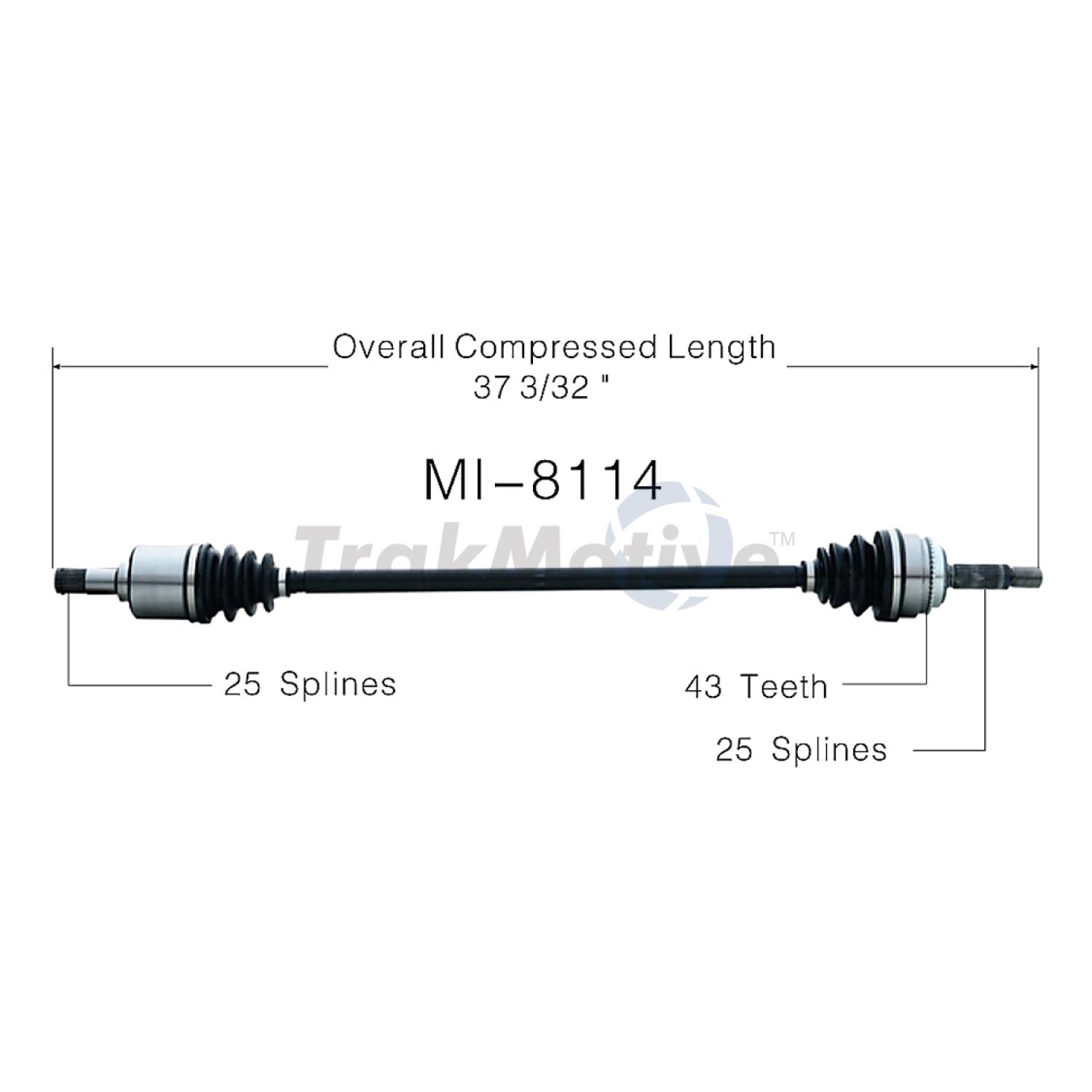TrakMotive MI8114 CV Axle Shaft product image 1 of 3