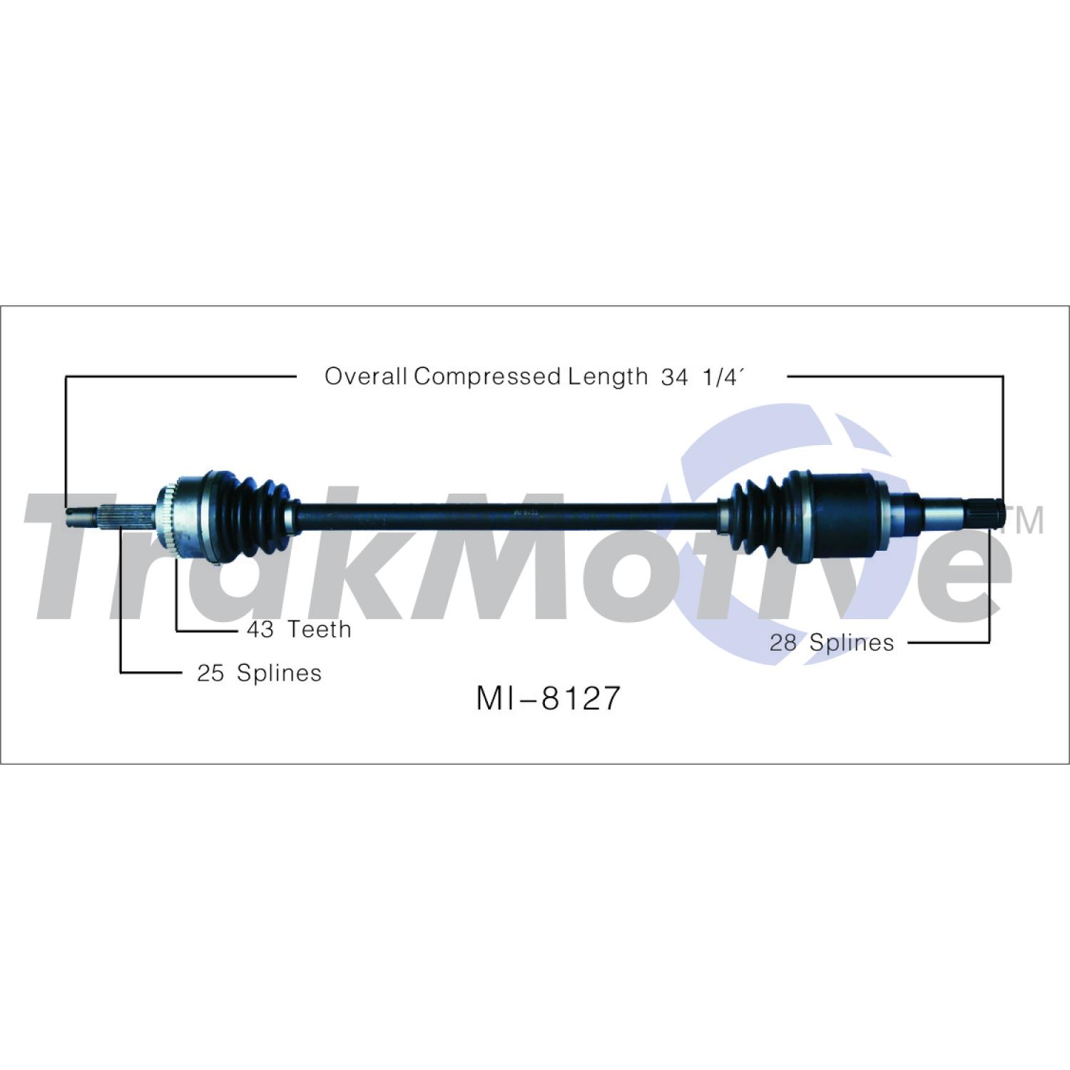 TrakMotive MI8127 - CV Axle Shaft TrakMotive MI8127 CV Axle Shaft product image 1 of 3