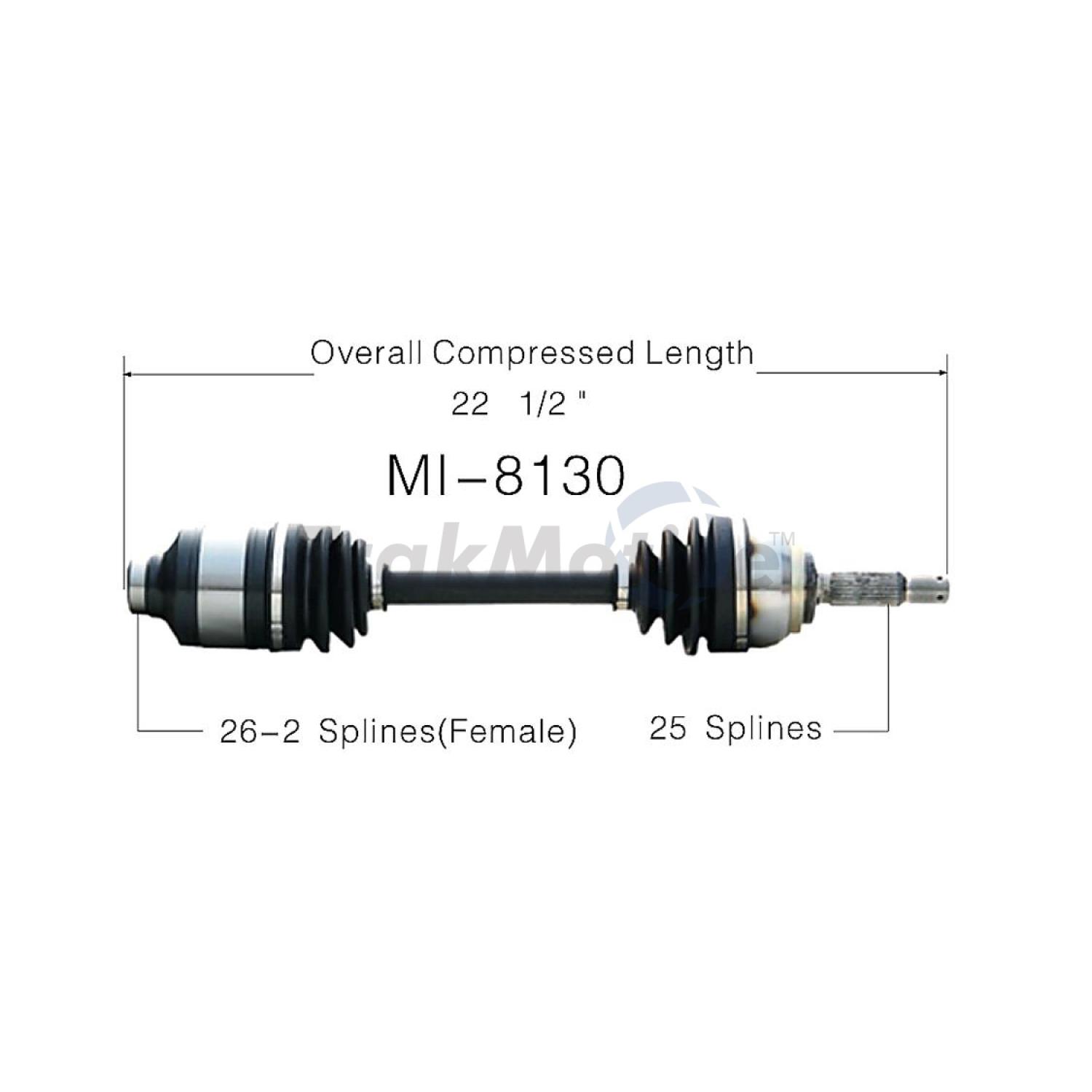 TrakMotive MI8130 - CV Axle Shaft TrakMotive MI8130 CV Axle Shaft product image 1 of 3