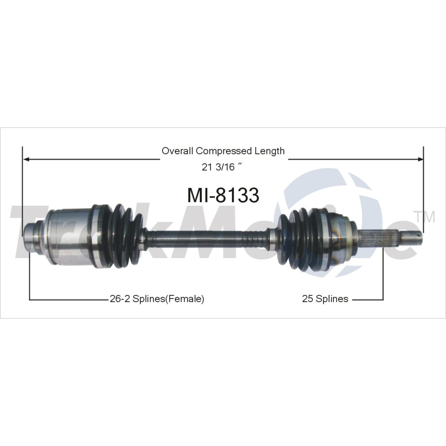TrakMotive MI8133 - CV Axle Shaft TrakMotive MI8133 CV Axle Shaft product image 1 of 3