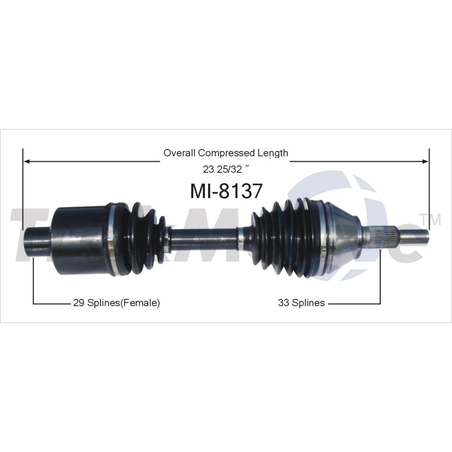 TrakMotive MI8137 - CV Axle Shaft TrakMotive MI8137 CV Axle Shaft product image 1 of 3