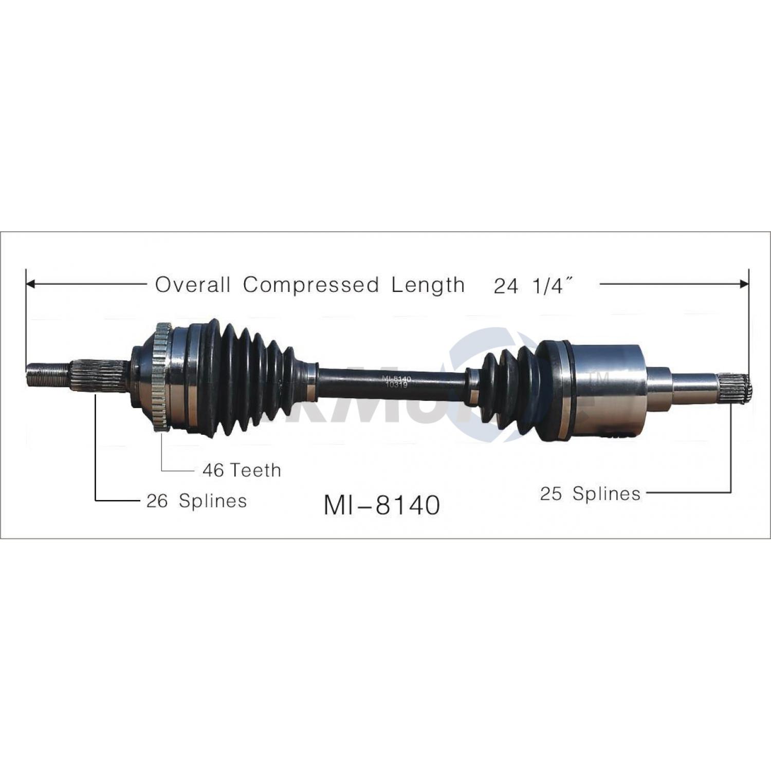 TrakMotive MI8140 - CV Axle Shaft TrakMotive MI8140 CV Axle Shaft product image 1 of 3
