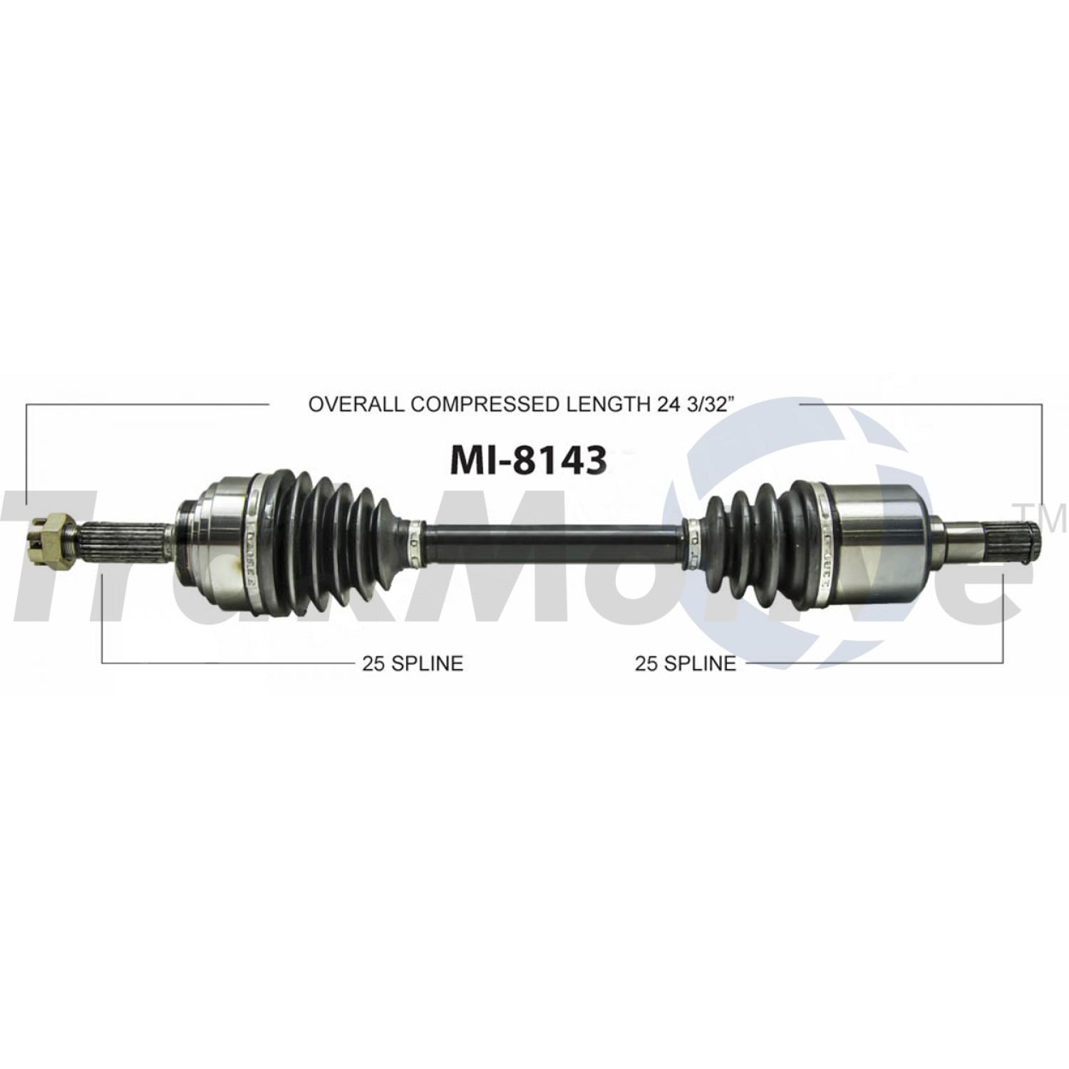 TrakMotive MI8143 - CV Axle Shaft TrakMotive MI8143 CV Axle Shaft product image 1 of 3
