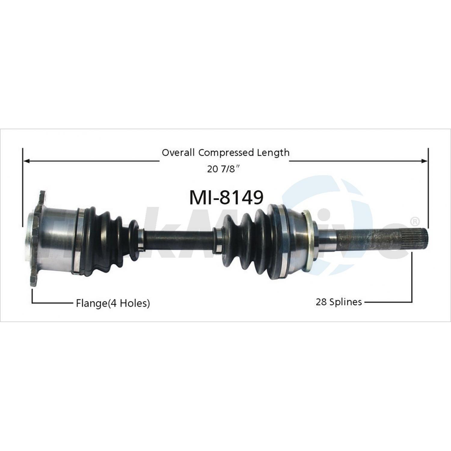 TrakMotive MI8149 - CV Axle Shaft TrakMotive MI8149 CV Axle Shaft product image 1 of 3