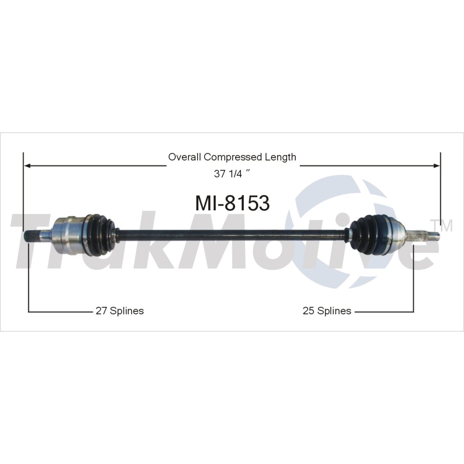 TrakMotive MI8153 - CV Axle Shaft TrakMotive MI8153 CV Axle Shaft product image 1 of 3
