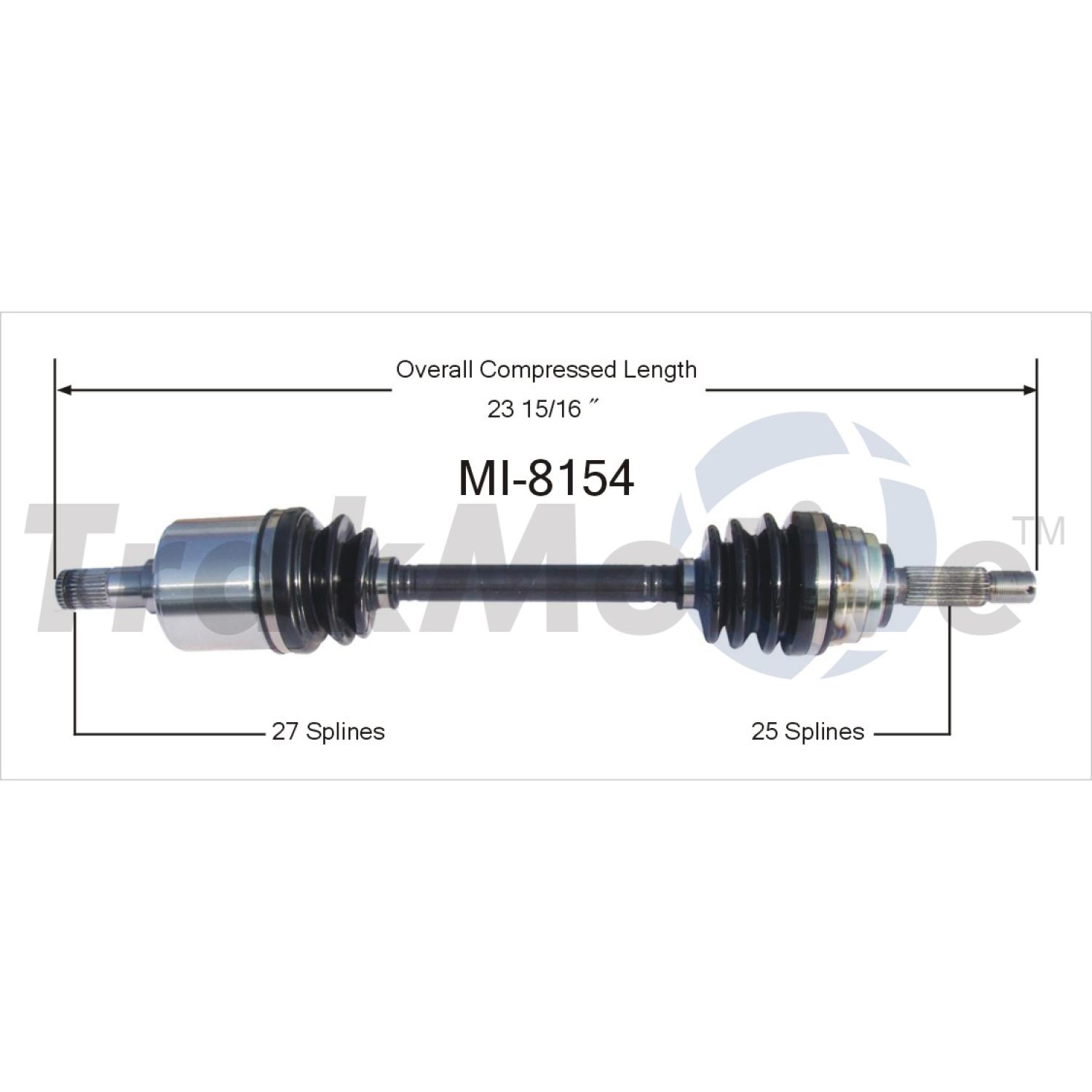 TrakMotive MI8154 - CV Axle Shaft TrakMotive MI8154 CV Axle Shaft product image 1 of 3