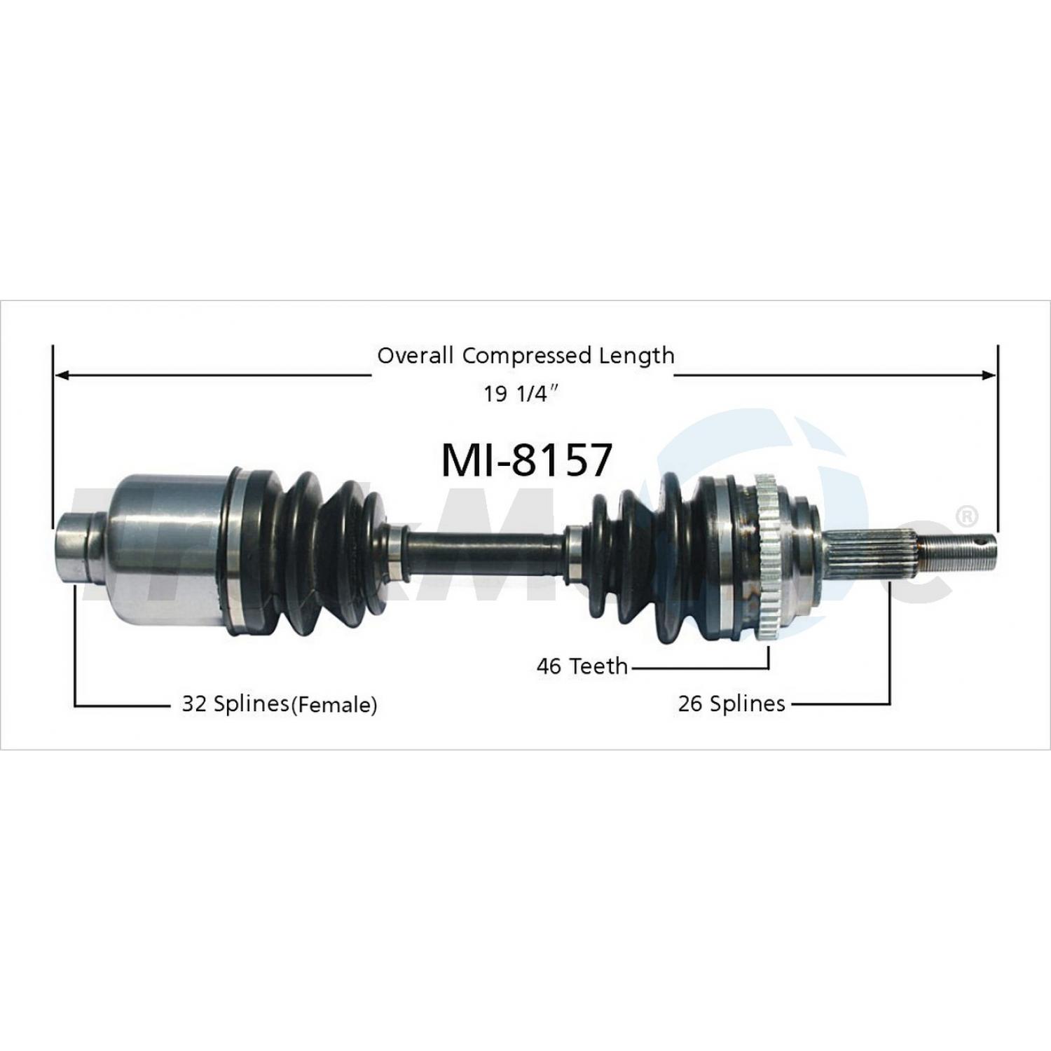 TrakMotive MI8157 - CV Axle Shaft TrakMotive MI8157 CV Axle Shaft product image 1 of 3