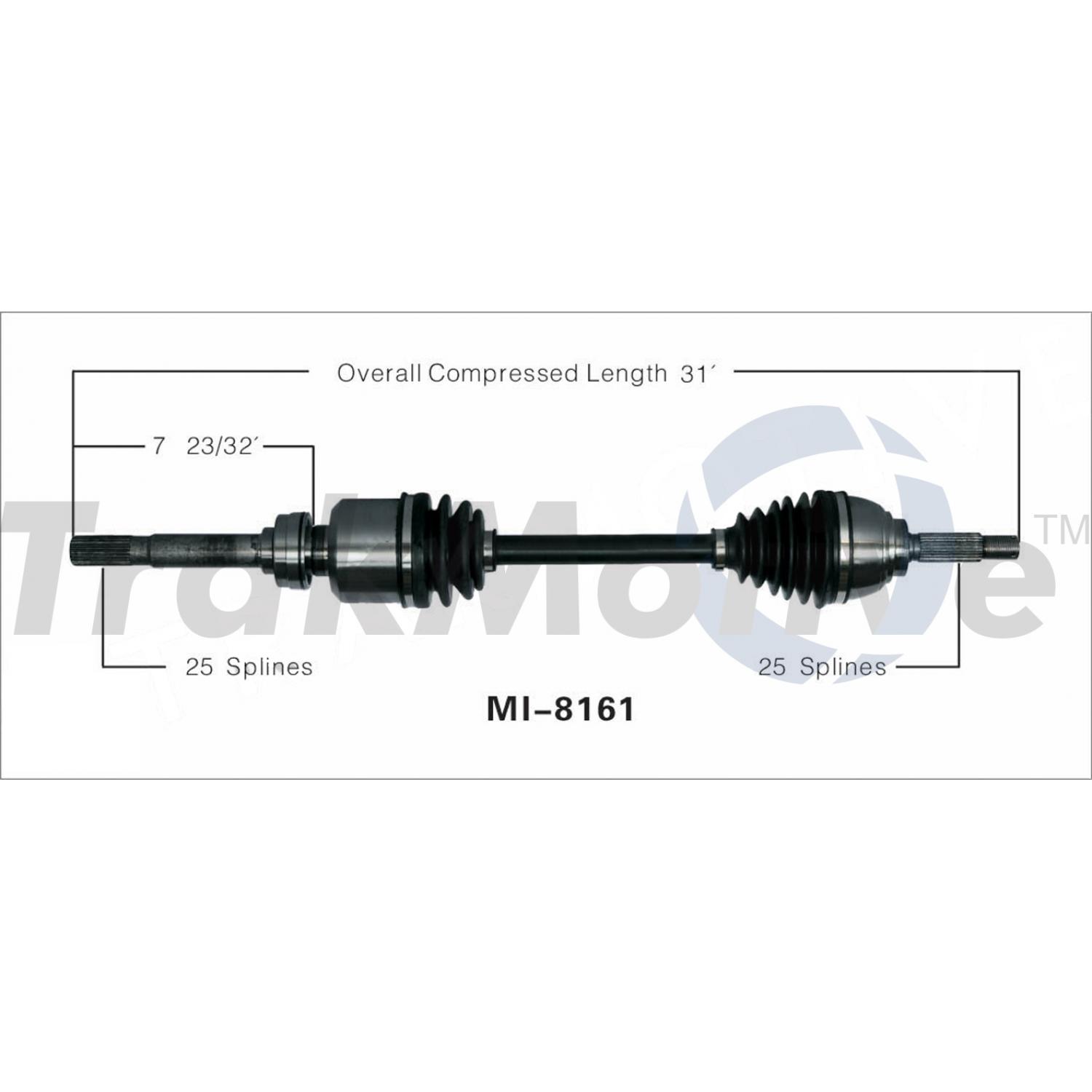 TrakMotive MI8161 - CV Axle Shaft TrakMotive MI8161 CV Axle Shaft product image 1 of 3