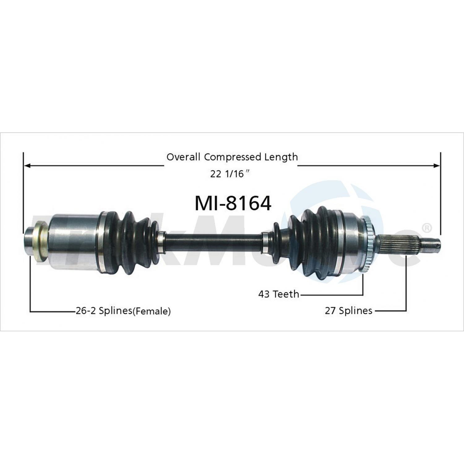 TrakMotive MI8164 - CV Axle Shaft TrakMotive MI8164 CV Axle Shaft product image 1 of 3