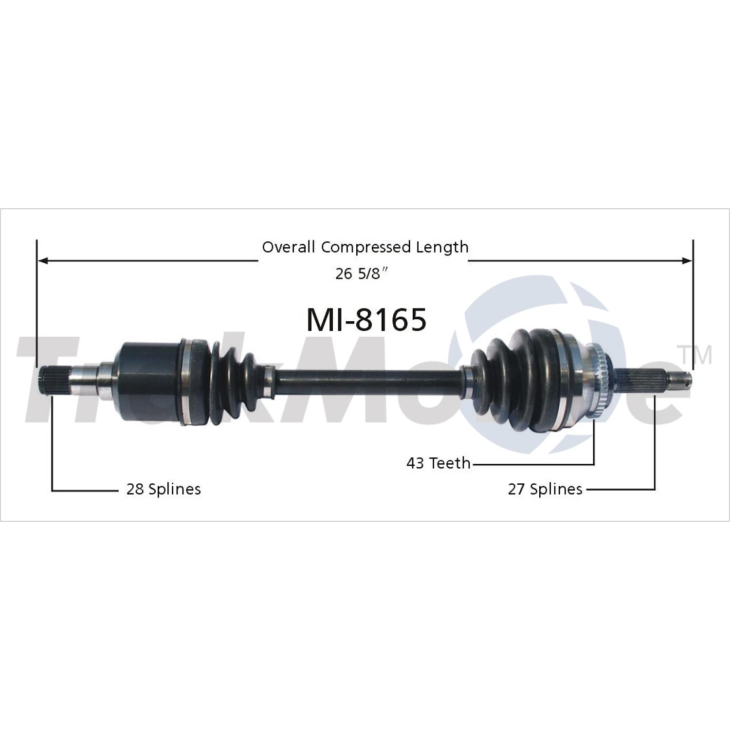 TrakMotive MI8165 CV Axle Shaft product image 1 of 3