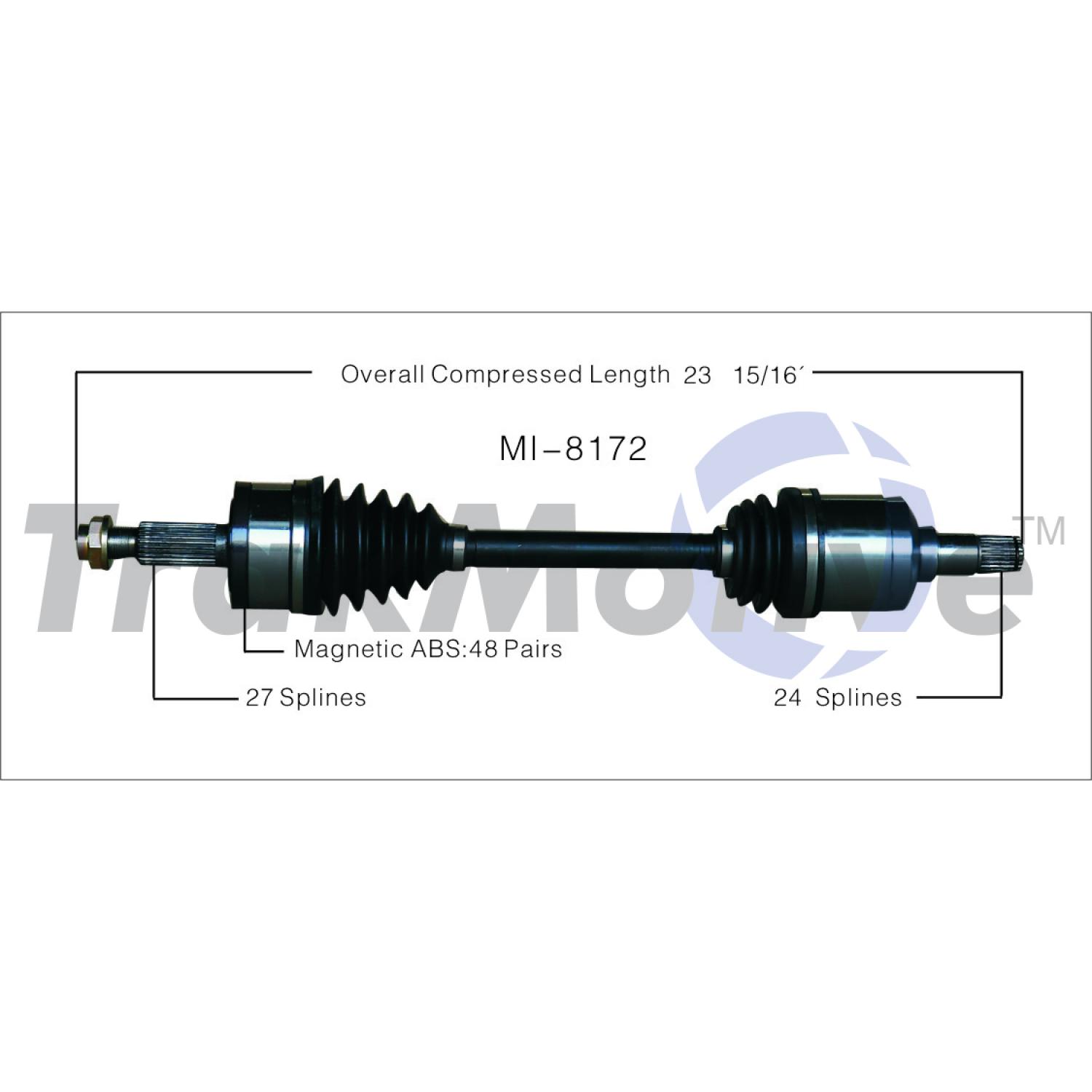 TrakMotive MI8172 - CV Axle Shaft TrakMotive MI8172 CV Axle Shaft product image 1 of 3