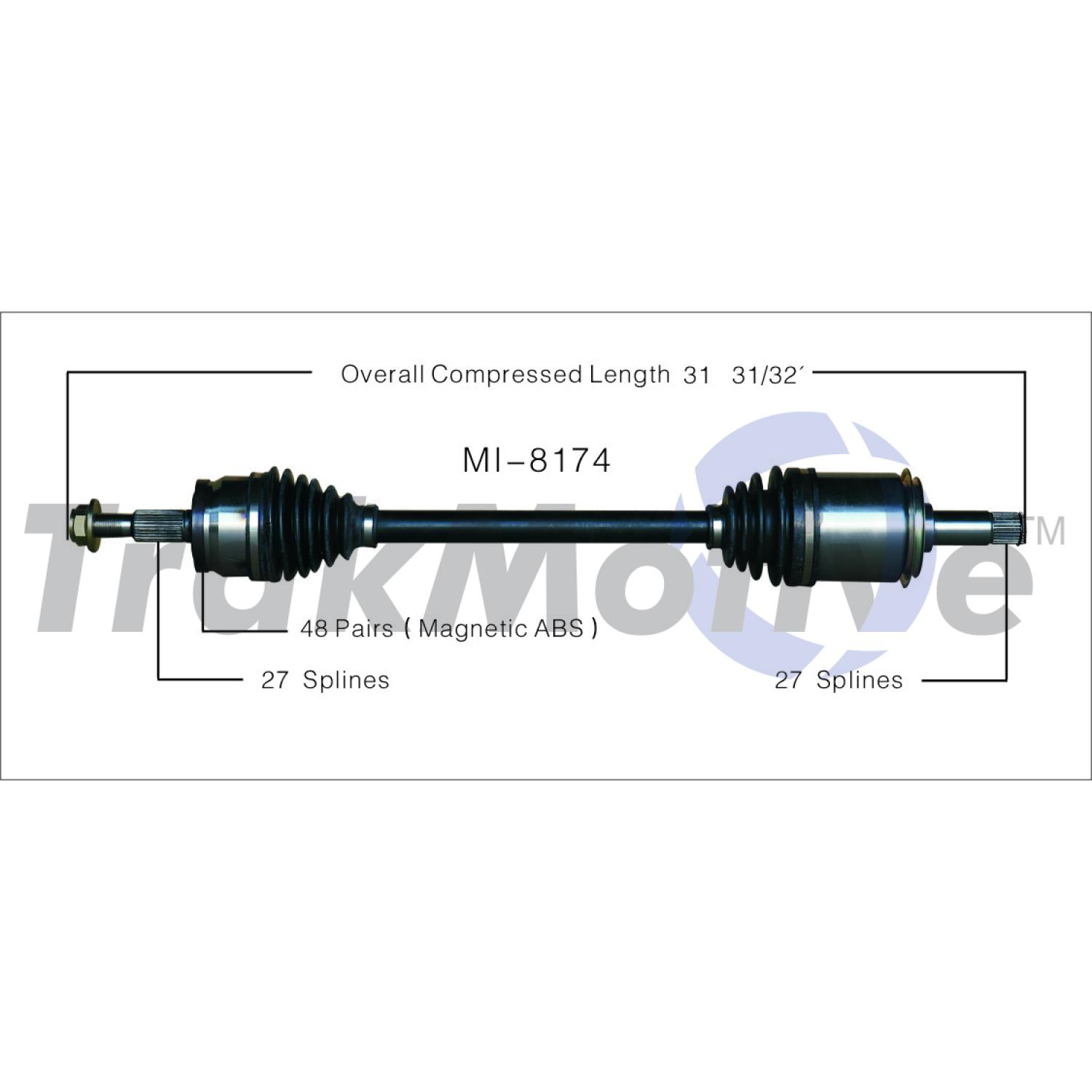TrakMotive MI8174 CV Axle Shaft product image 1 of 3