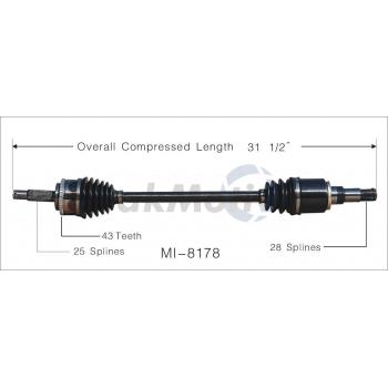 TrakMotive MI8178 - CV Axle Shaft TrakMotive MI8178 CV Axle Shaft product image 1 of 3