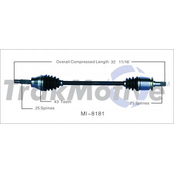 TrakMotive MI8181 - CV Axle Shaft TrakMotive MI8181 CV Axle Shaft product image 1 of 3