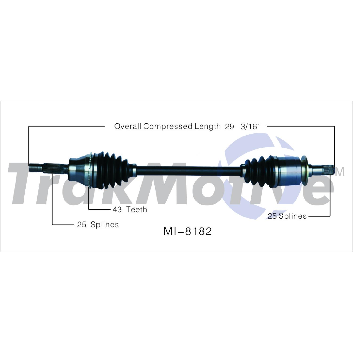 TrakMotive MI8182 - CV Axle Shaft TrakMotive MI8182 CV Axle Shaft product image 1 of 3