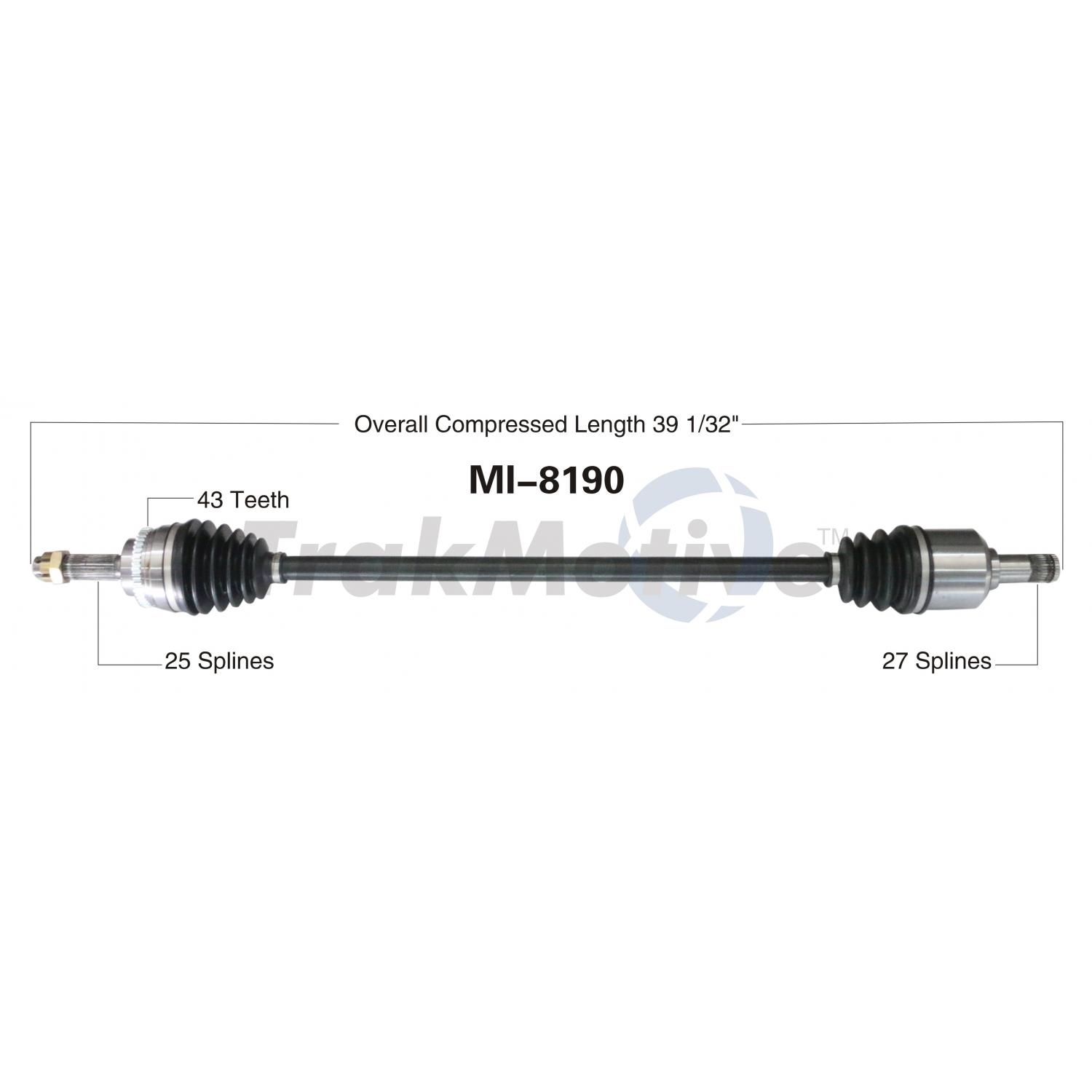 TrakMotive MI8190 - CV Axle Shaft TrakMotive MI8190 CV Axle Shaft product image 1 of 3