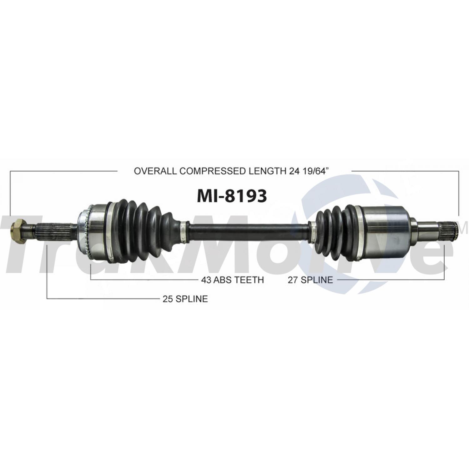 TrakMotive MI8193 - CV Axle Shaft TrakMotive MI8193 CV Axle Shaft product image 1 of 3