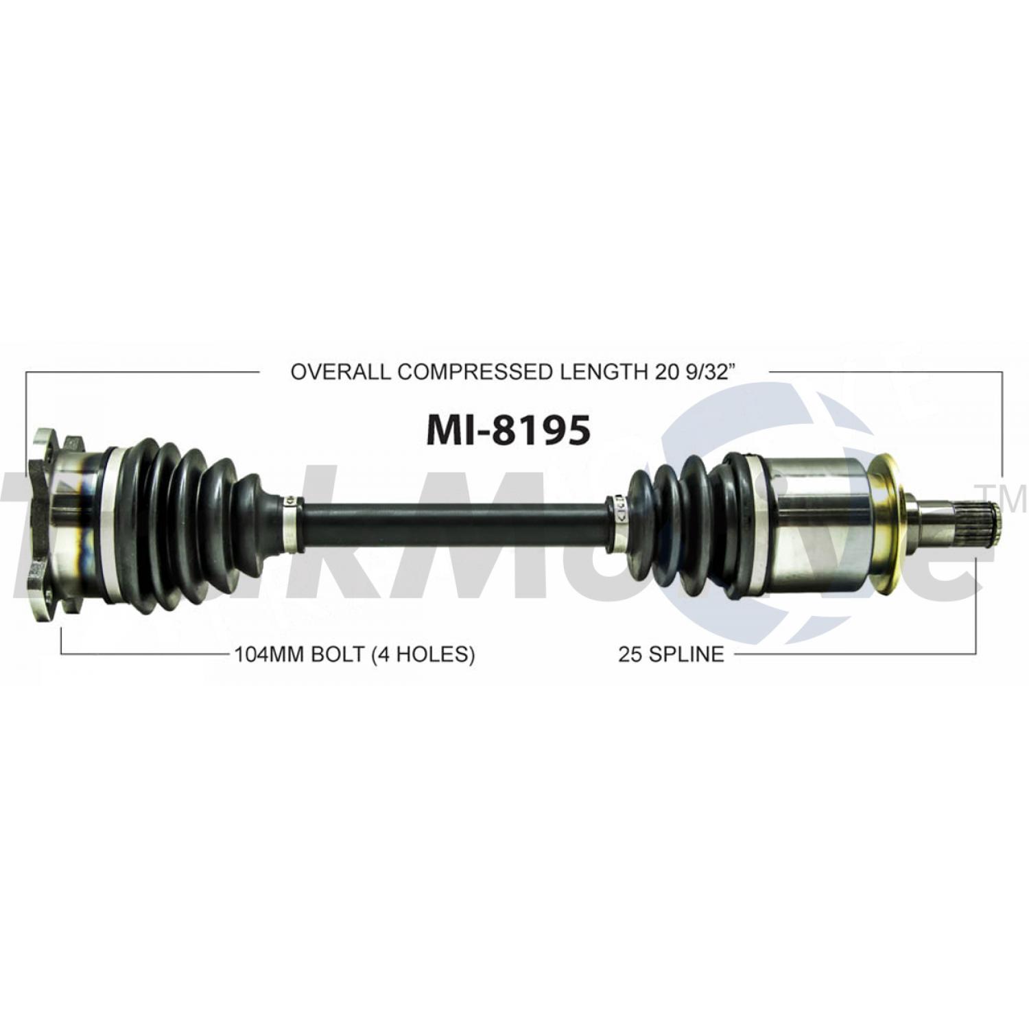 TrakMotive MI8195 - CV Axle Shaft TrakMotive MI8195 CV Axle Shaft product image 1 of 3