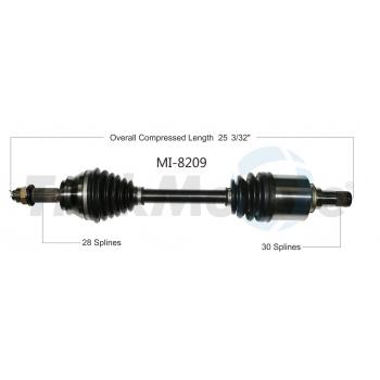 TrakMotive MI8209 CV Axle Shaft product image 1 of 3