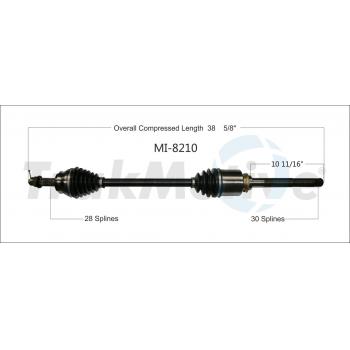 TrakMotive MI8210 CV Axle Shaft product image 1 of 3