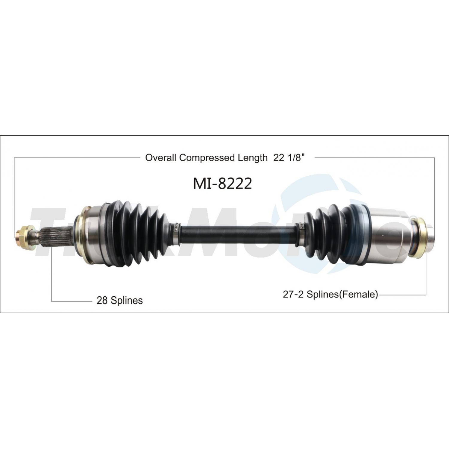 TrakMotive MI8222 - CV Axle Shaft TrakMotive MI8222 CV Axle Shaft product image 1 of 3