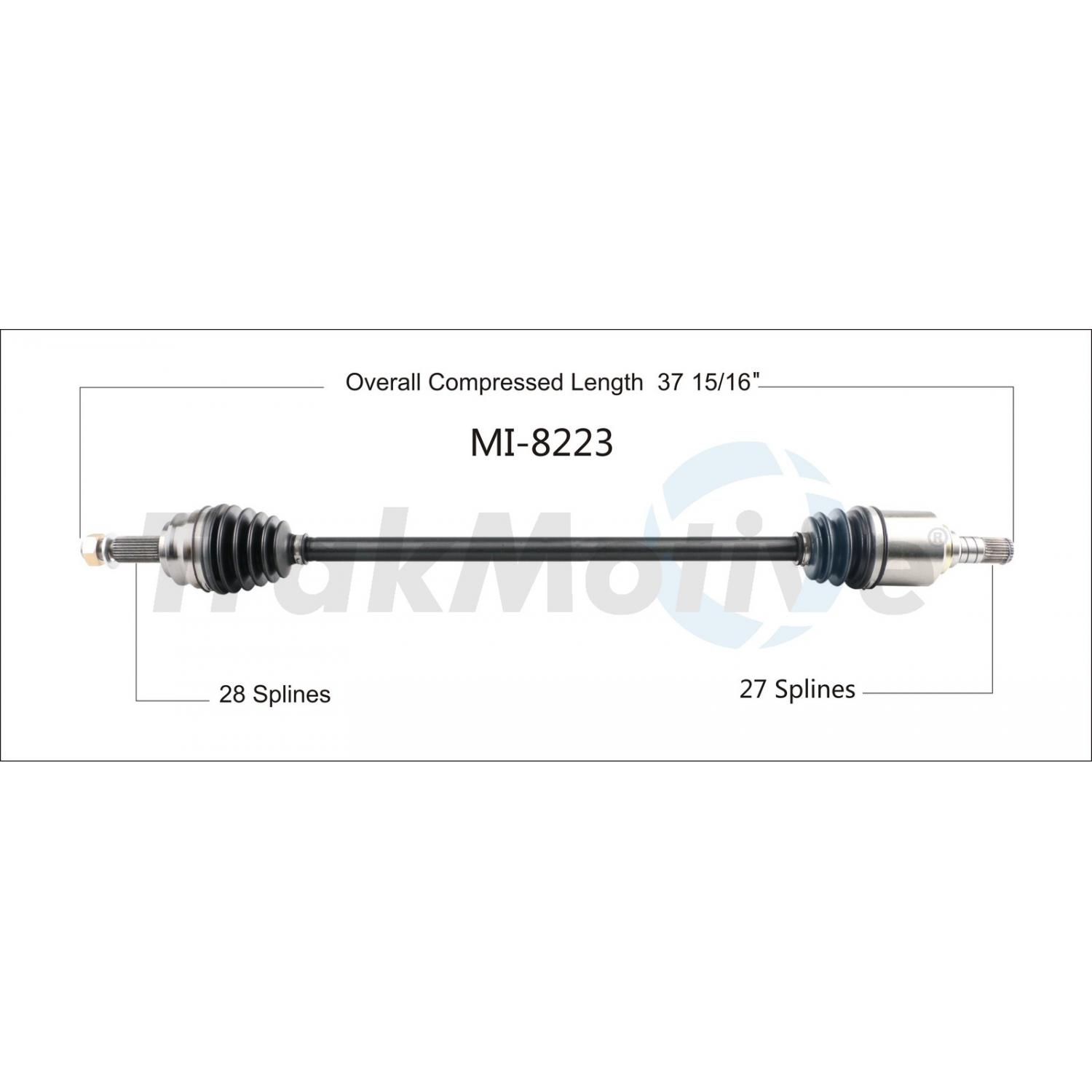 TrakMotive MI8223 - CV Axle Shaft TrakMotive MI8223 CV Axle Shaft product image 1 of 3