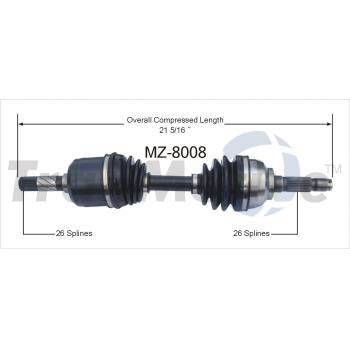 TrakMotive MZ8008 CV Axle Shaft product image 1 of 3