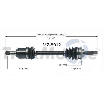 TrakMotive MZ8012 - CV Axle Shaft TrakMotive MZ8012 CV Axle Shaft product image 1 of 3