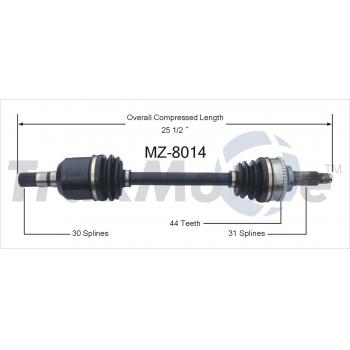 TrakMotive MZ8014 - CV Axle Shaft TrakMotive MZ8014 CV Axle Shaft product image 1 of 3