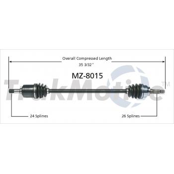 TrakMotive MZ8015 - CV Axle Shaft TrakMotive MZ8015 CV Axle Shaft product image 1 of 3